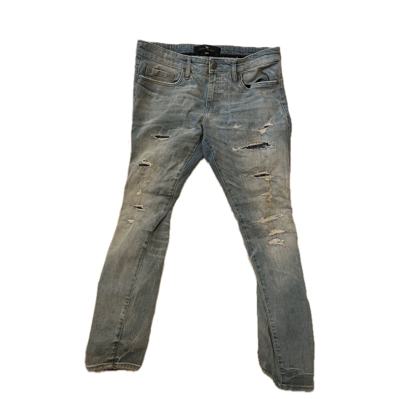 Jordan Craig Jordan Craig Distressed Ross Blue Jeans Mens 36x32 Size US 36 / EU 52 - 1 Thumbnail