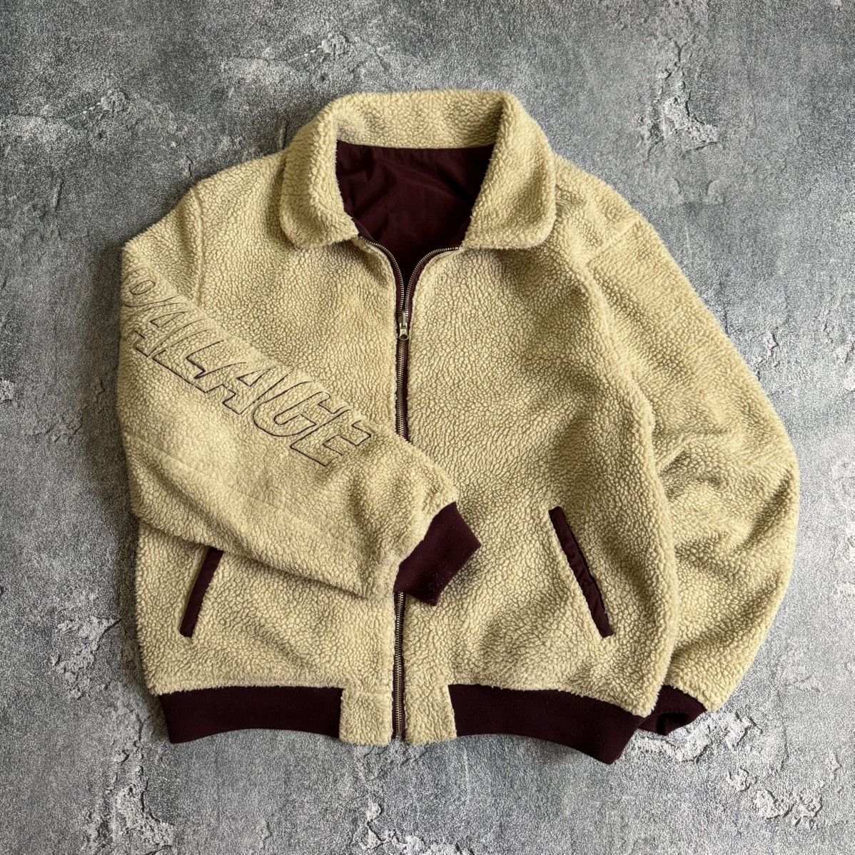 Palace Palace Reversible Sherpa Bomber Luxury Colour Burgundy/Cream Size US L / EU 52-54 / 3 - 1 Thumbnail