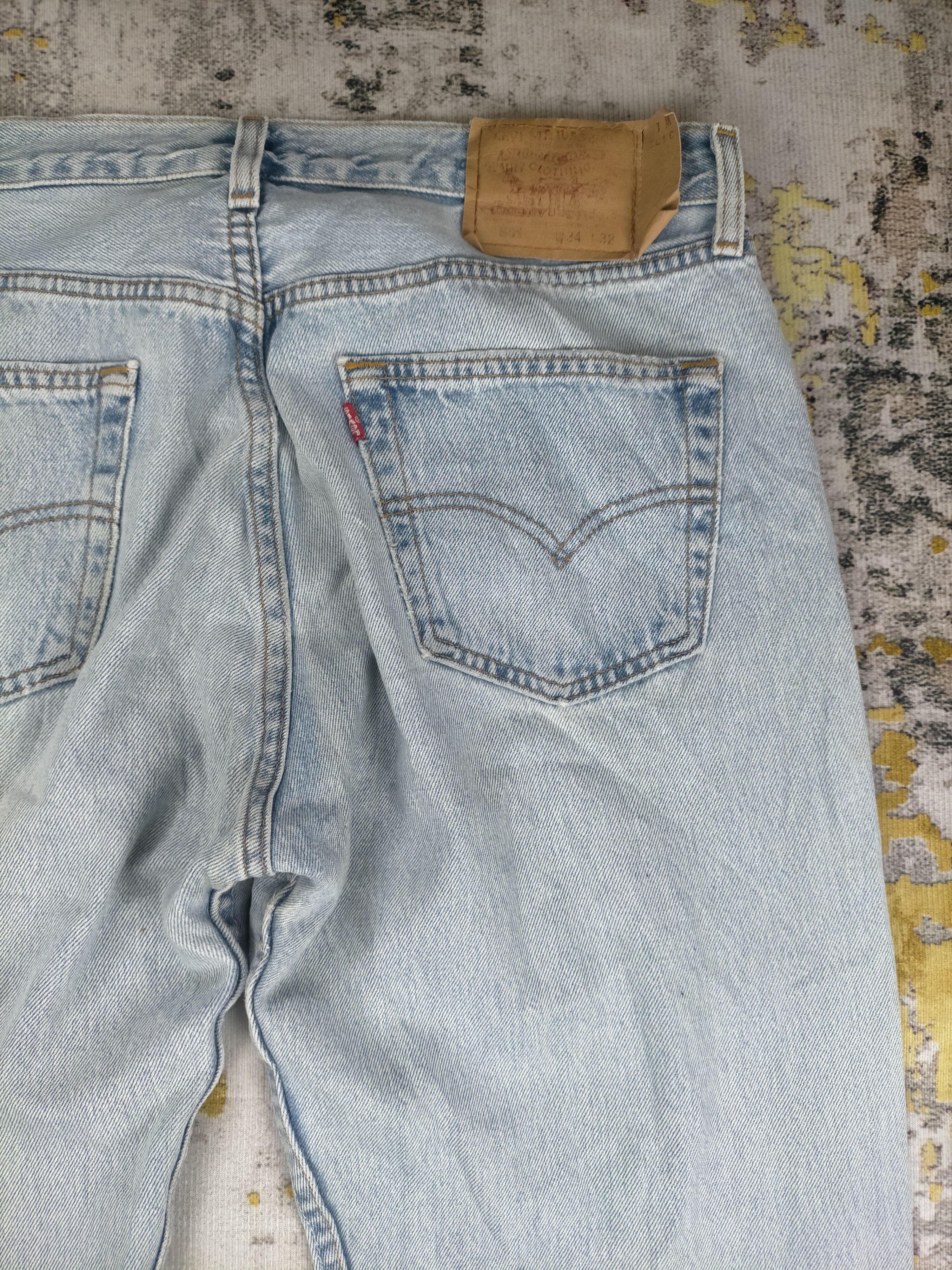 Levi's 🔥90s Levis 501 Button 524 Light Wash Distressed Jeans Size US 34 / EU 50 - 5 Thumbnail