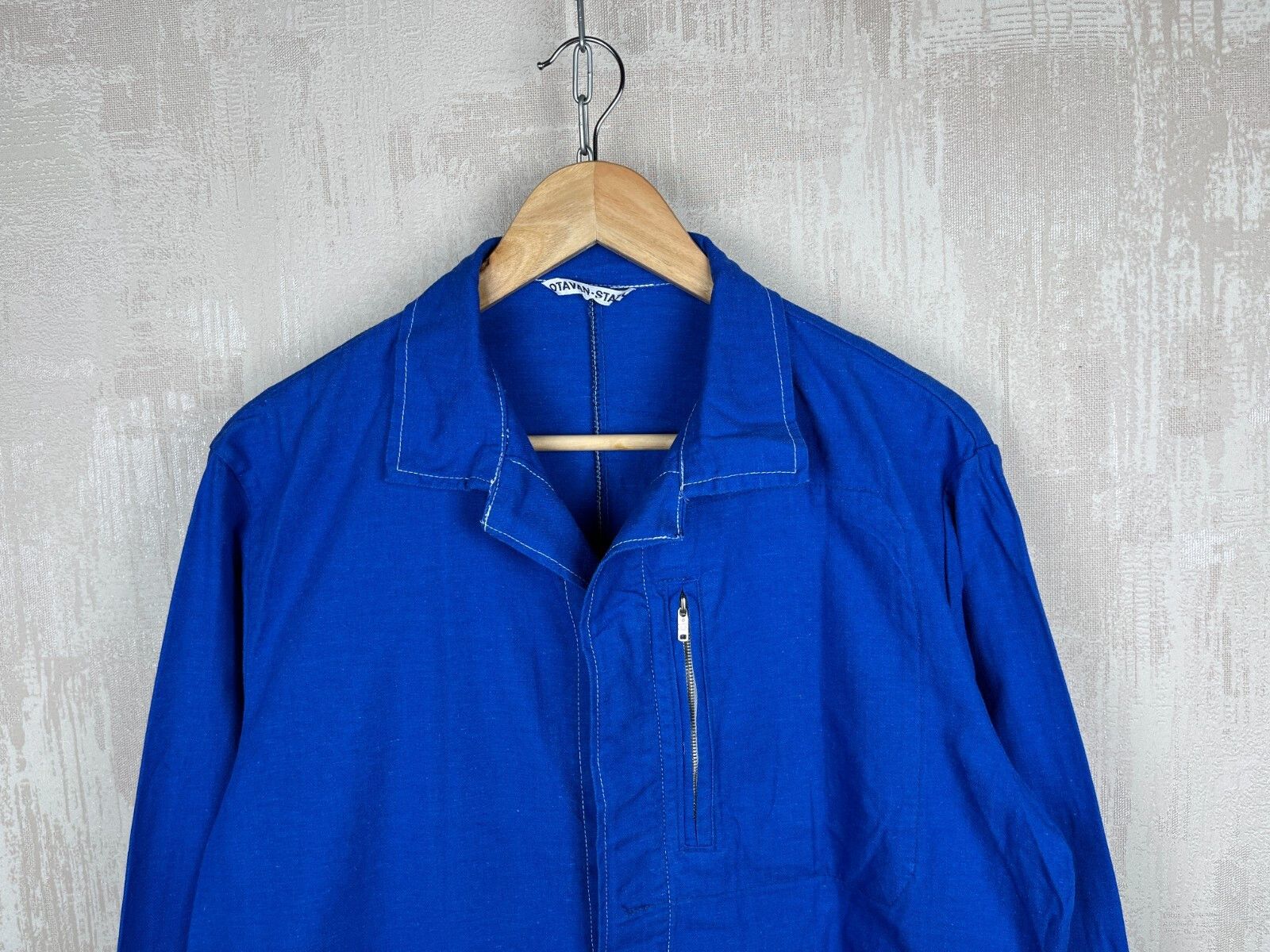 Le Laboureur Vintage 80's OTAVAN-STABIL Czech Work Chore Jacket Size US L / EU 52-54 / 3 - 3 Thumbnail