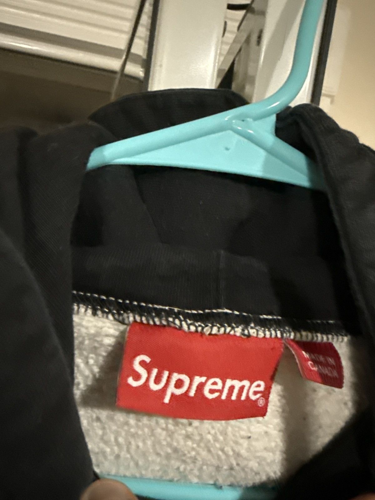 Supreme Black white supreme hoodie used Size US L / EU 52-54 / 3 - 2 Thumbnail