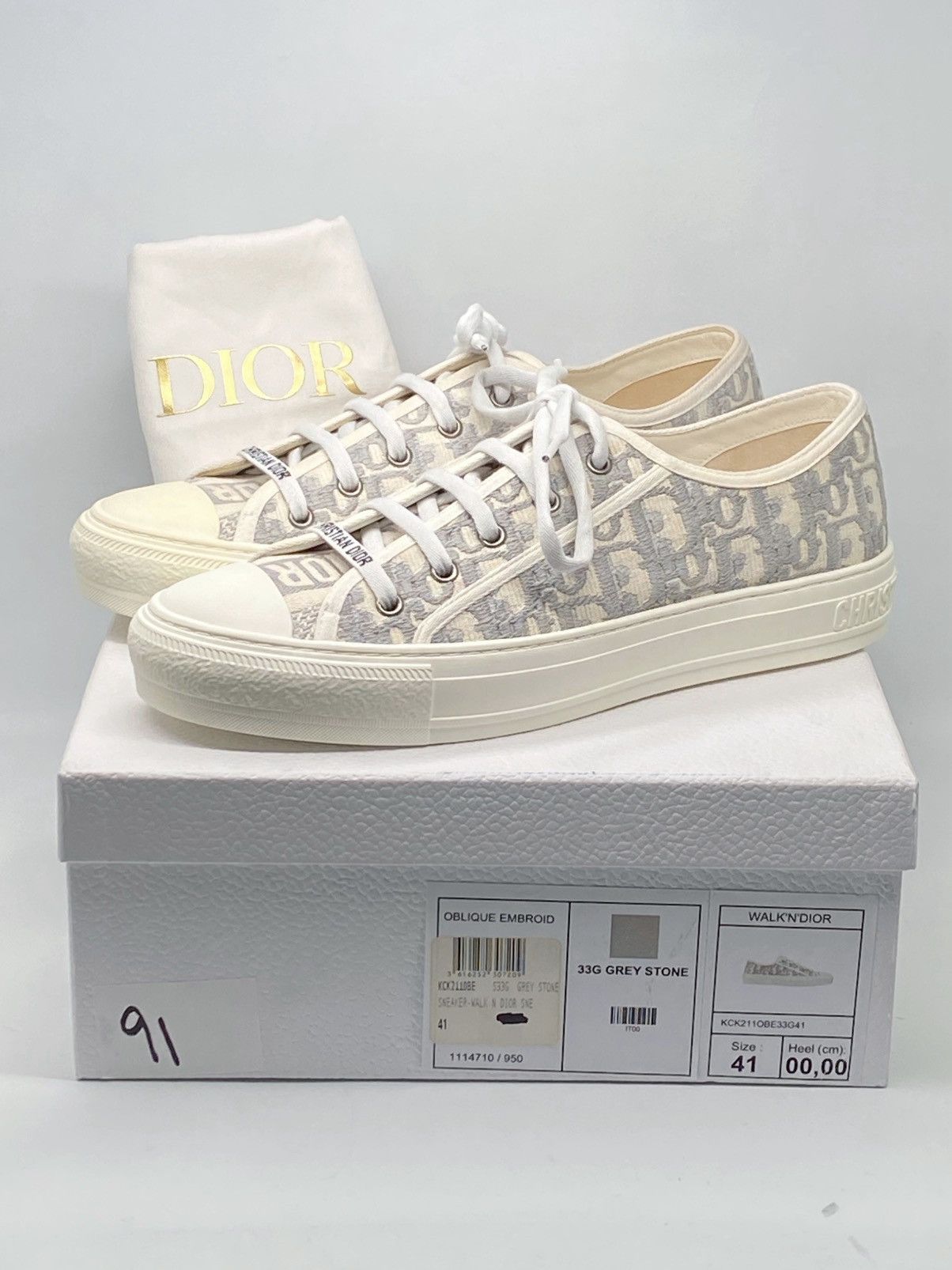 Dior Dior Walk'n'Dior Sneaker Dior Oblique Embroidered size 41 Size US 11 / IT 41 - 14 Thumbnail