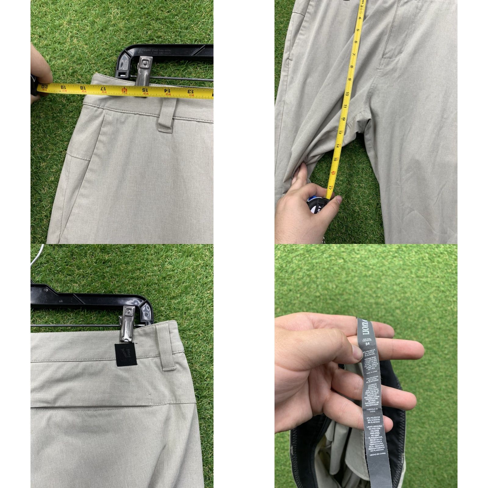 Vuori Vuori Mens Pants 34x23 Chino Beige Lightweight Stretch Casual Workwear Regular Size US 34 / EU 50 - 8 Thumbnail