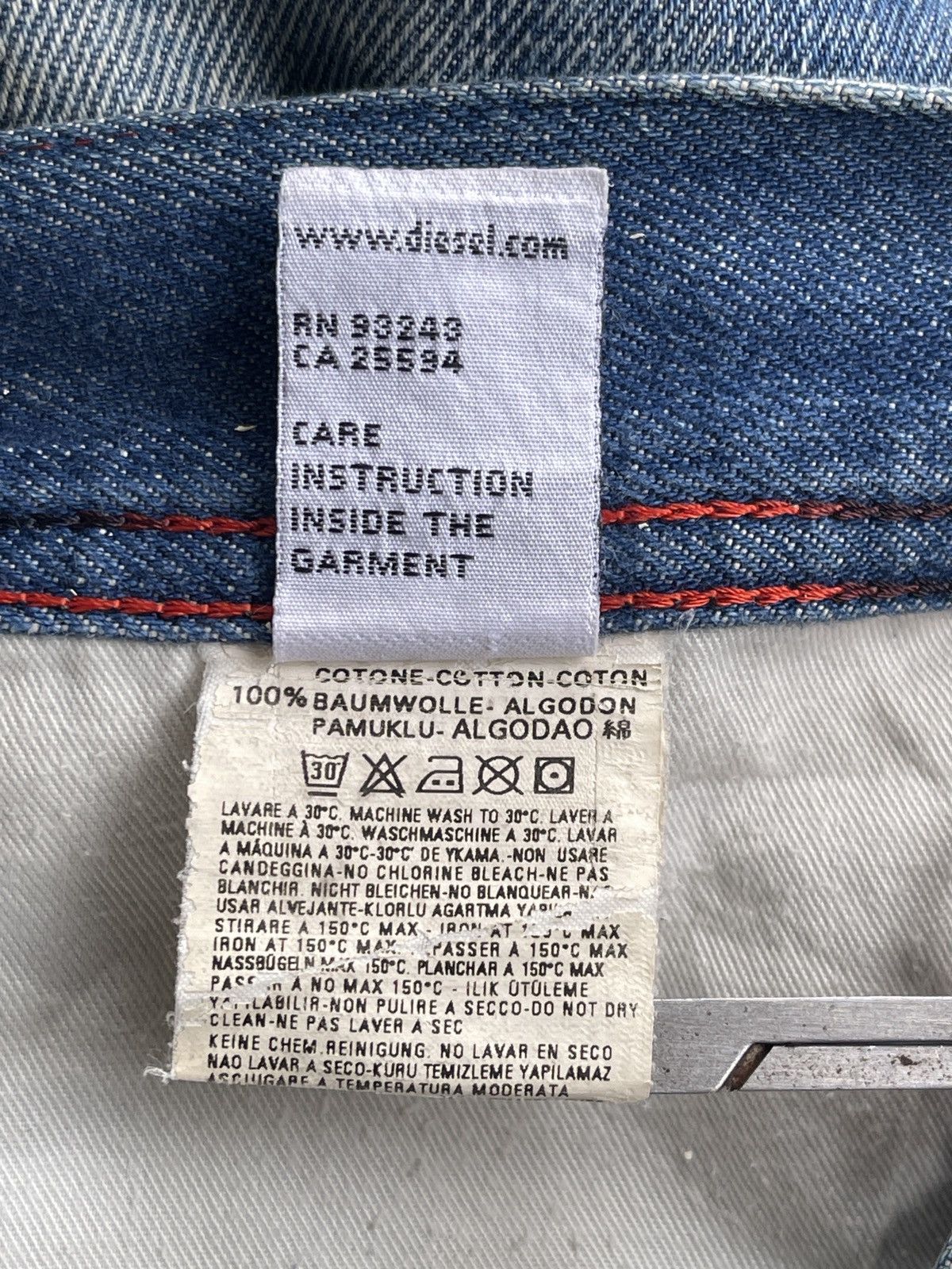 Diesel Diesel Distressed Flared Denim Size 29" - 14 Thumbnail