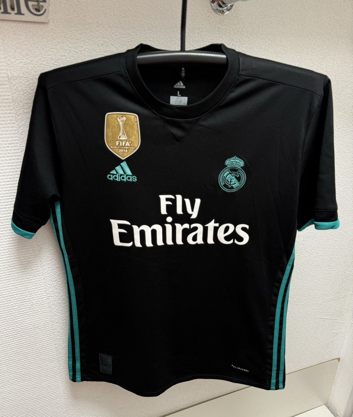 Adidas Real Madrid adidas black soccer jersey LFP L ( benzema) Size US L / EU 52-54 / 3 - 1 Thumbnail