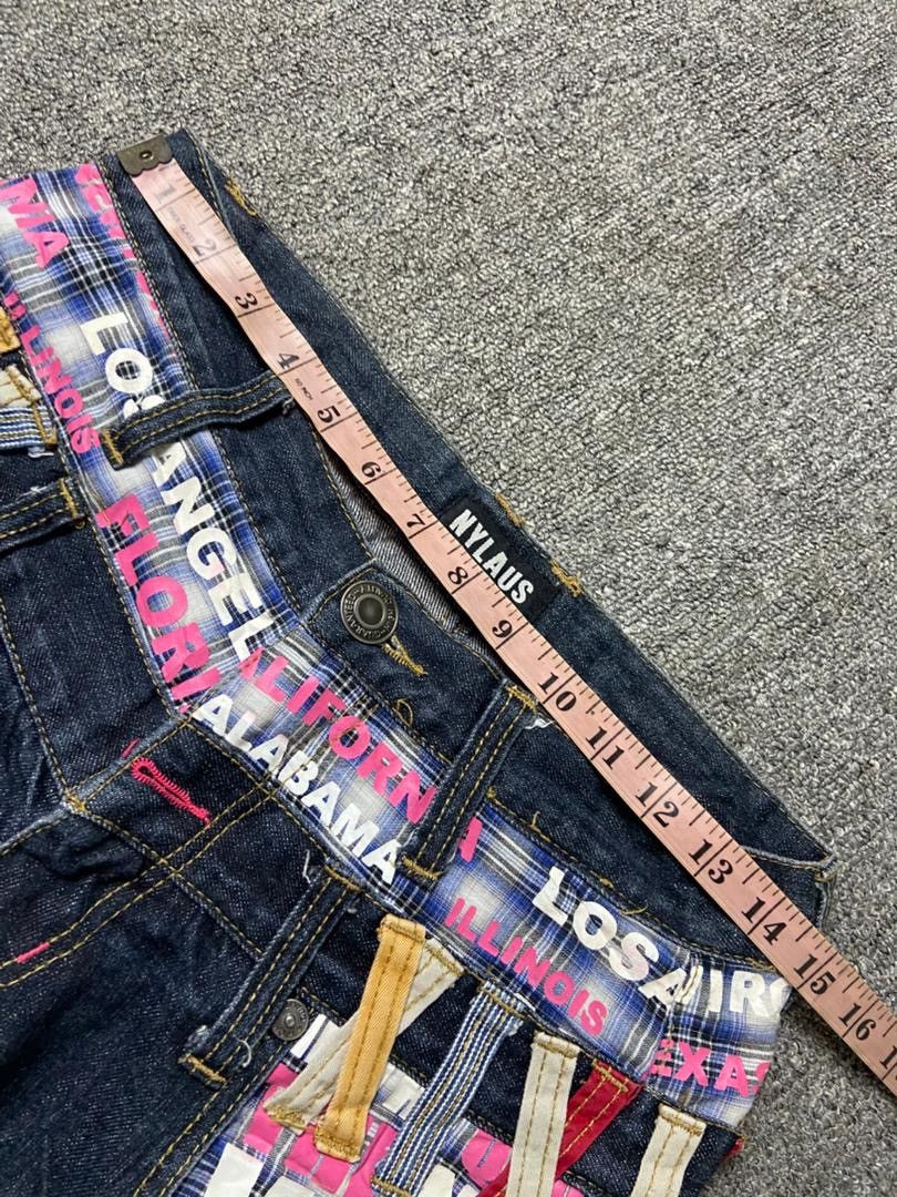 Japanese Brand NYLAUS Genuine Double Waist Three Quarter Jeans (186) Size US 29 - 8 Thumbnail