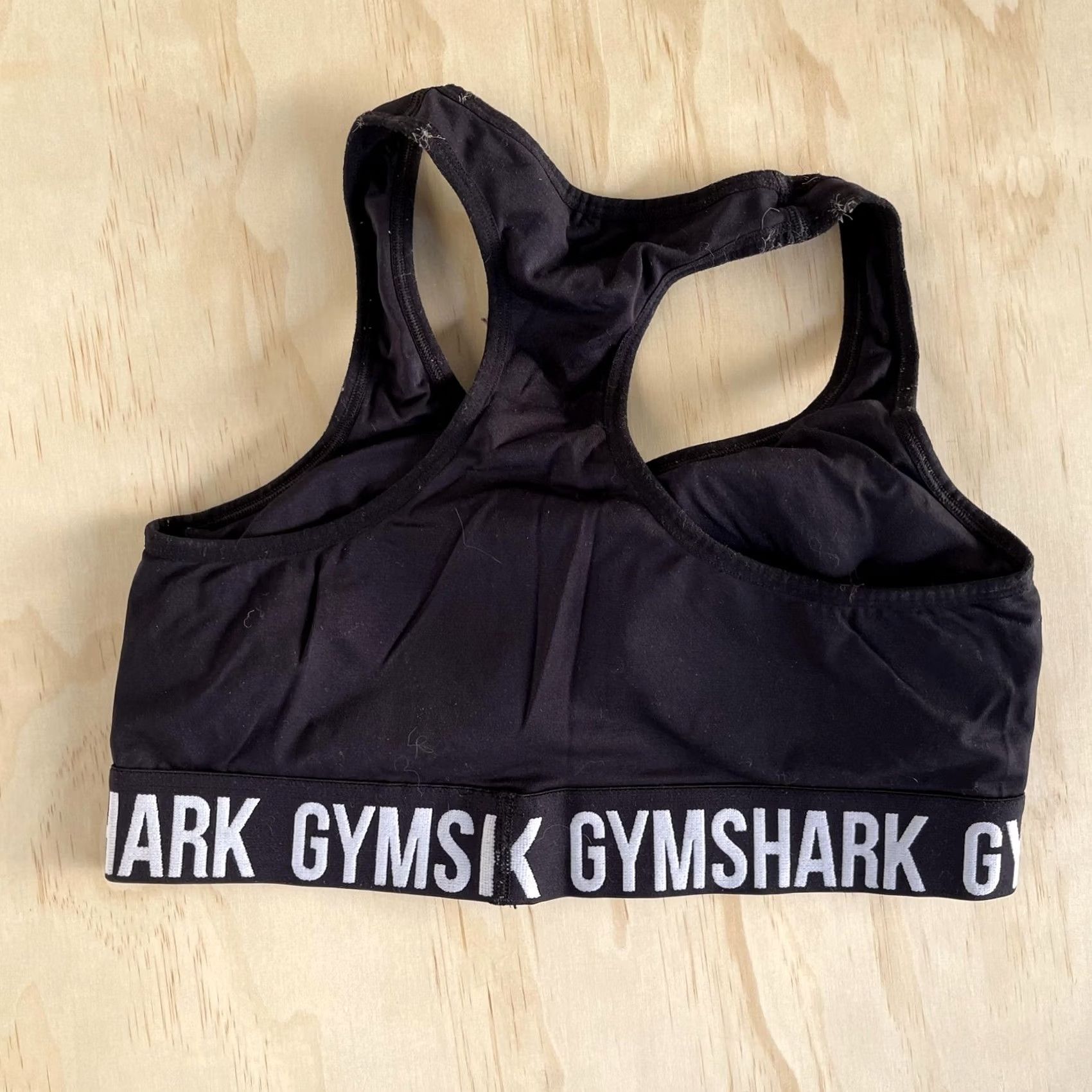 Gymshark Gymshark Sports Bra Womens Small Black Racerback Logo Band Yoga Gym Top Workout Size S / US 4 / IT 40 - 2 Thumbnail