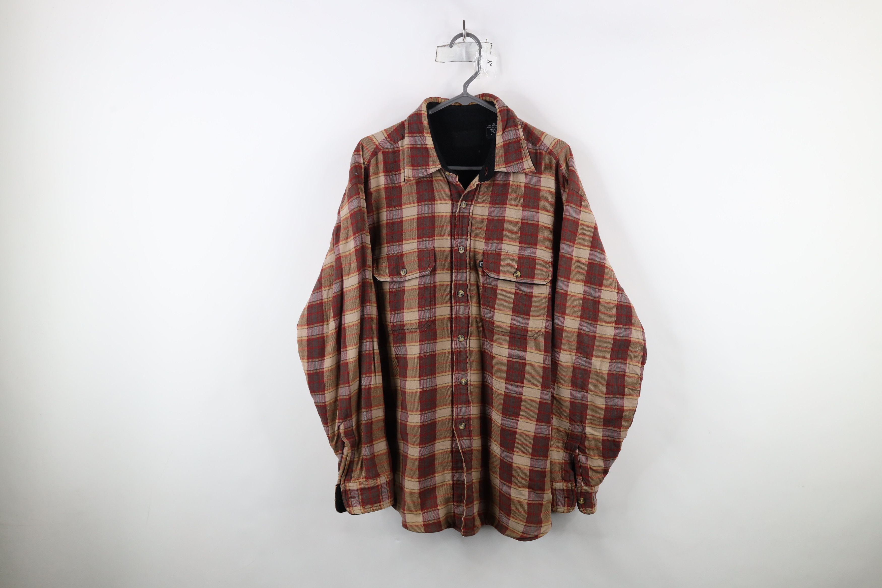 Vintage Vintage 90s Y2K Streetwear Fleece Lined Flannel Shirt Jacket Size US XL / EU 56 / 4 - 1 Thumbnail