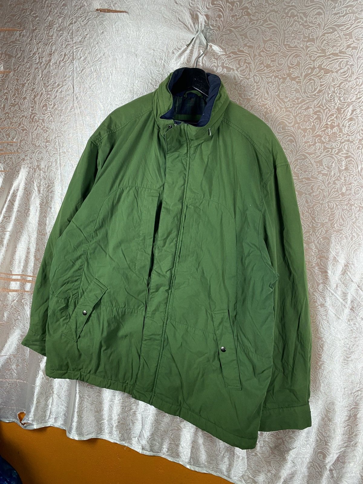 Japanese Brand Vintage VAN JAC Green Plaid Lined Field Jacket Size US XL / EU 56 / 4 - 4 Thumbnail