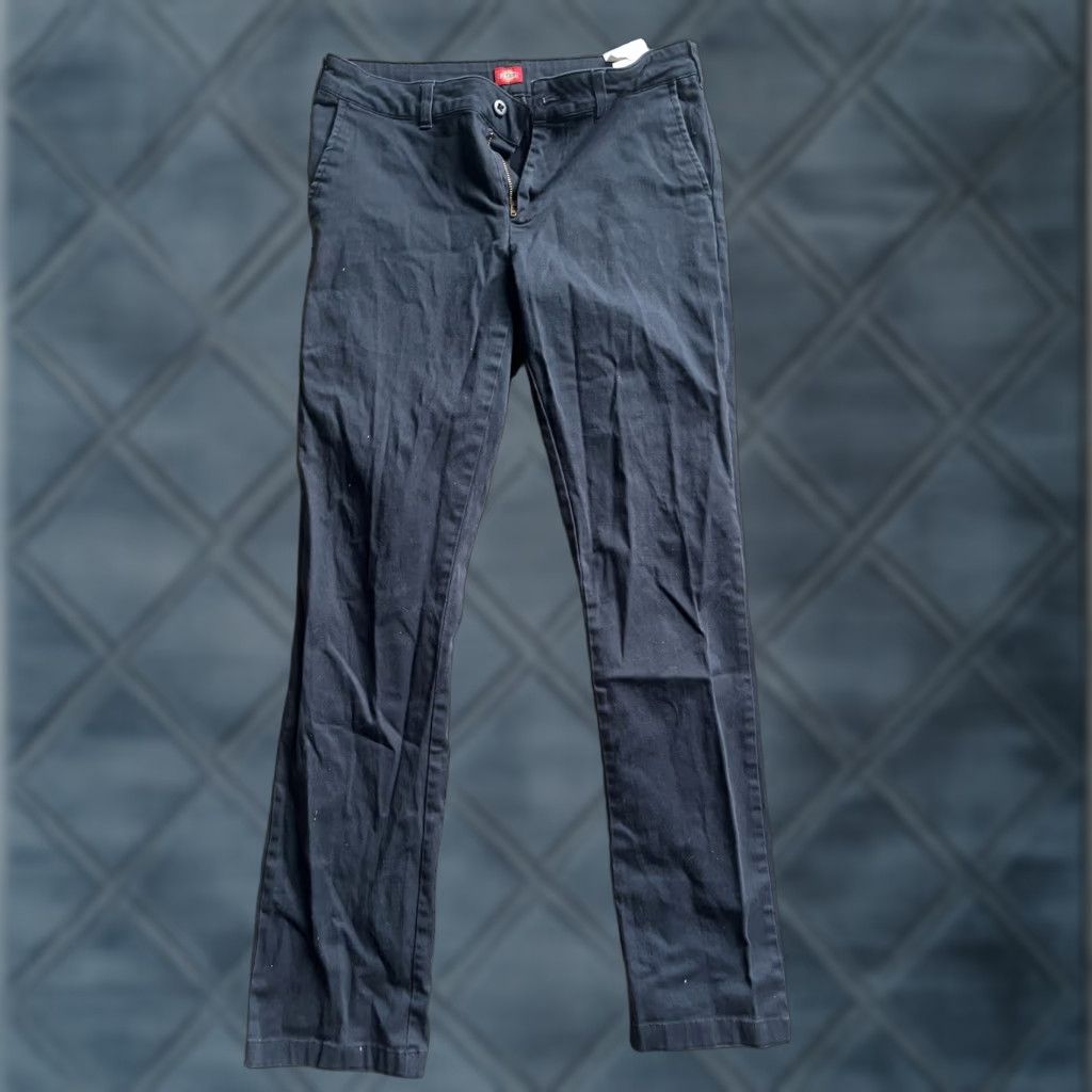 Dickies VINTAGE Dickies Women Pants Size 9 Juniors Navy Blue Skinny Cotton Spandex Casual Size 30" / US 8 / IT 44 - 1 Thumbnail