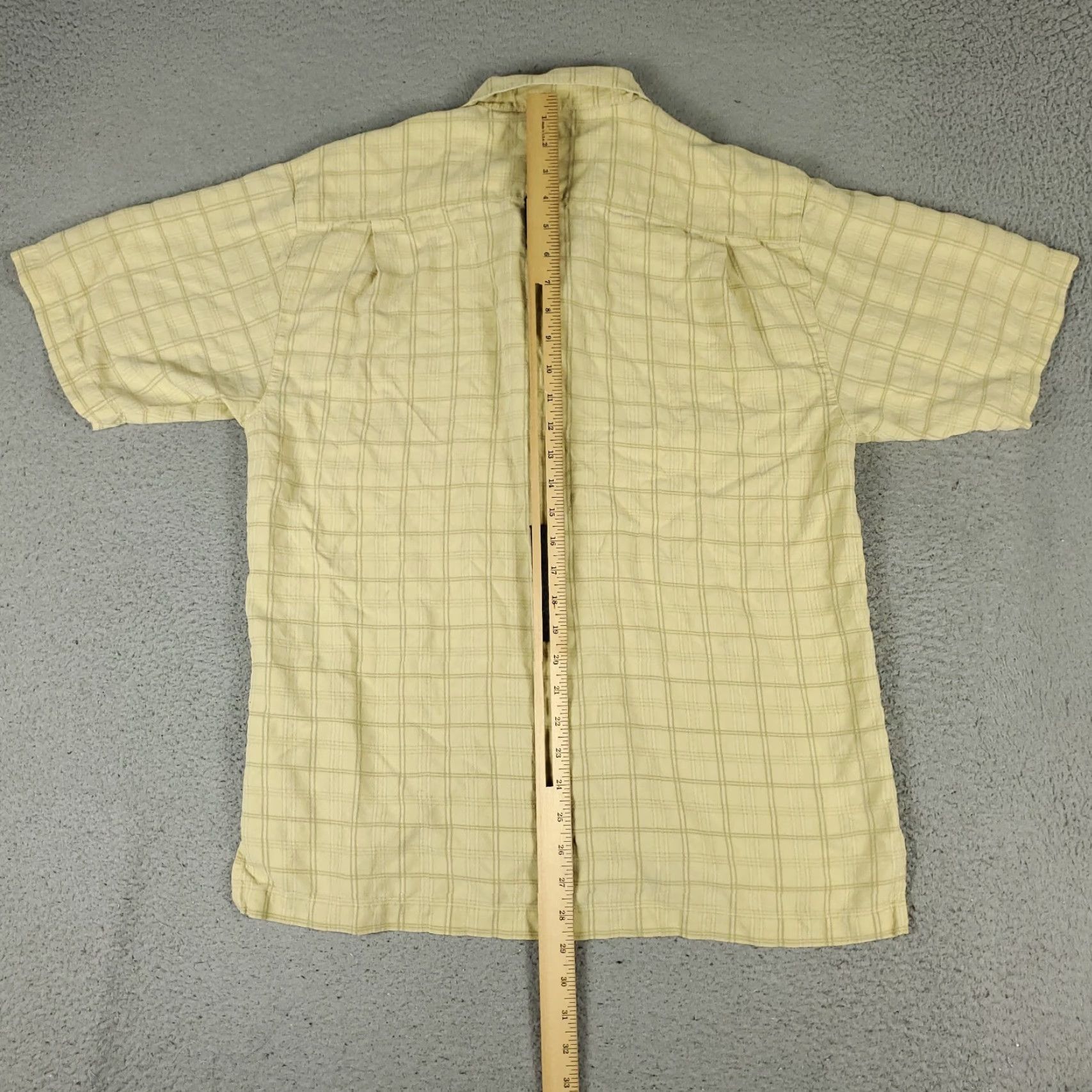 Tommy Bahama Tommy Bahama Shirt Mens Medium Yellow Plaid Hawaiian Button-Up Short Sleeve Size US M / EU 48-50 / 2 - 4 Thumbnail