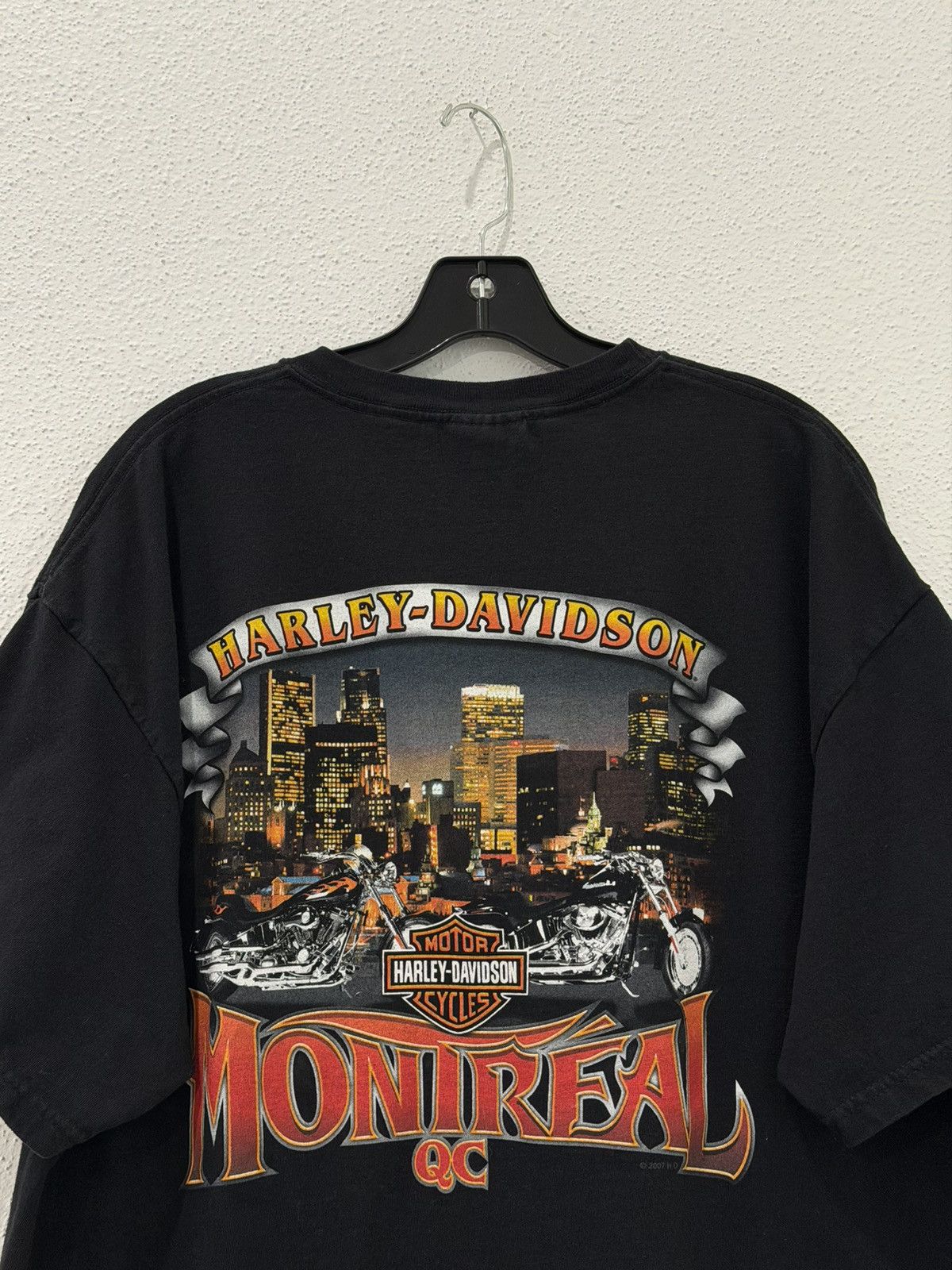 Harley Davidson Vintage 2007 Harley Davidson Biker Night Lights Montreal XL Size US XL / EU 56 / 4 - 2 Thumbnail