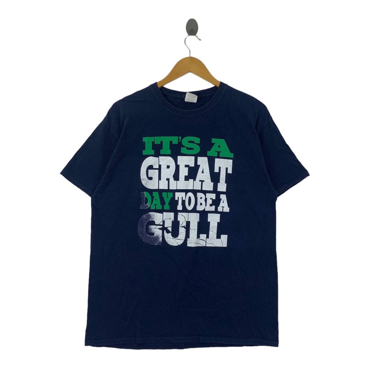 Fruit Of The Loom Vintage COLLEGIATE It’s A Great Day To Be A Gull Tee Shirt Size L / US 10 / IT 46 - 1 Thumbnail