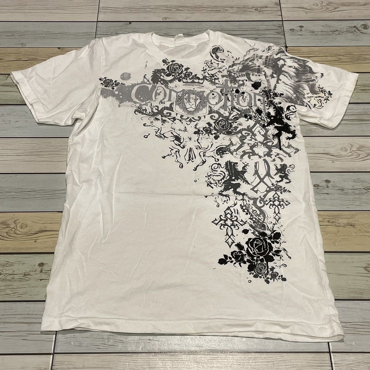 Affliction × Ed Hardy × Tapout Rare Wings Cross Tee Y2K Affliction Style Size US S / EU 44-46 / 1 - 1 Thumbnail