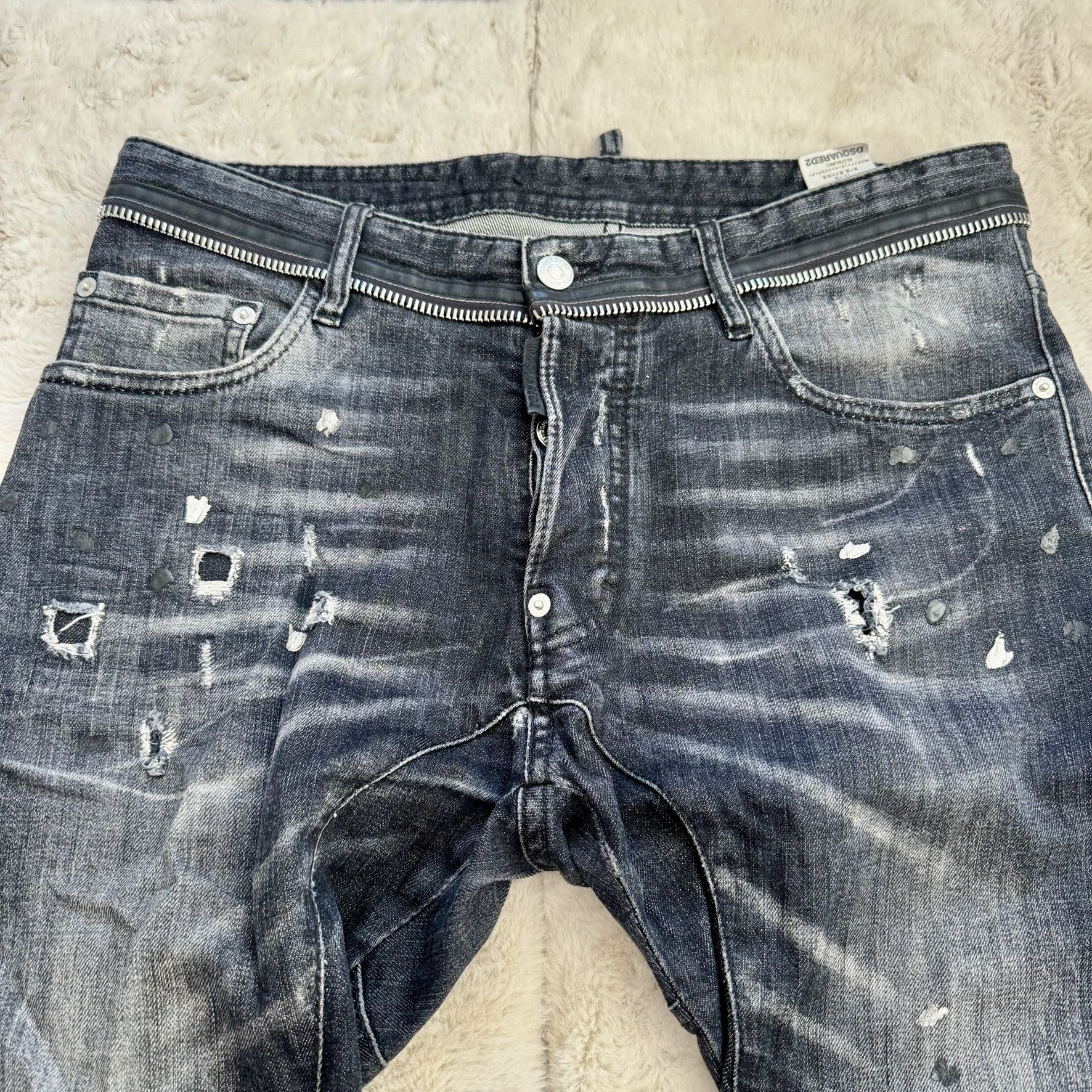 Dsquared2 Dsquared2 Distressed Black Jeans w/ Knee Stitching – Size 48 Size US 32 / EU 48 - 3 Thumbnail