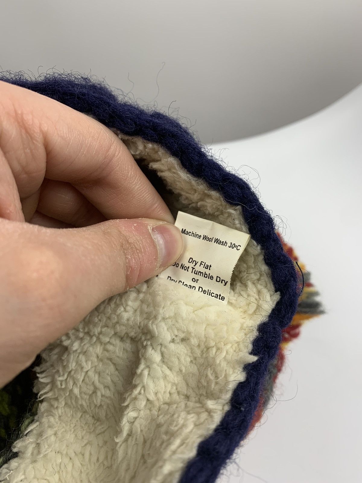 Designer × Handmade Vintage Pachamama Handmade 3D Striped Wool Knit Hat One Size Size ONE SIZE - 6 Thumbnail
