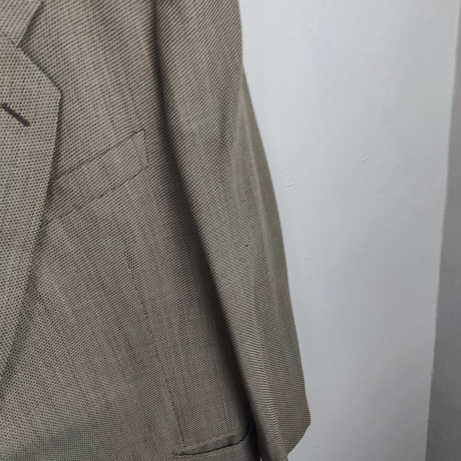 Armani Collezioni Vintage Giorgio Armani Collezioni Blazer 43 Tan Virgin Wool Size 42R - 3 Thumbnail