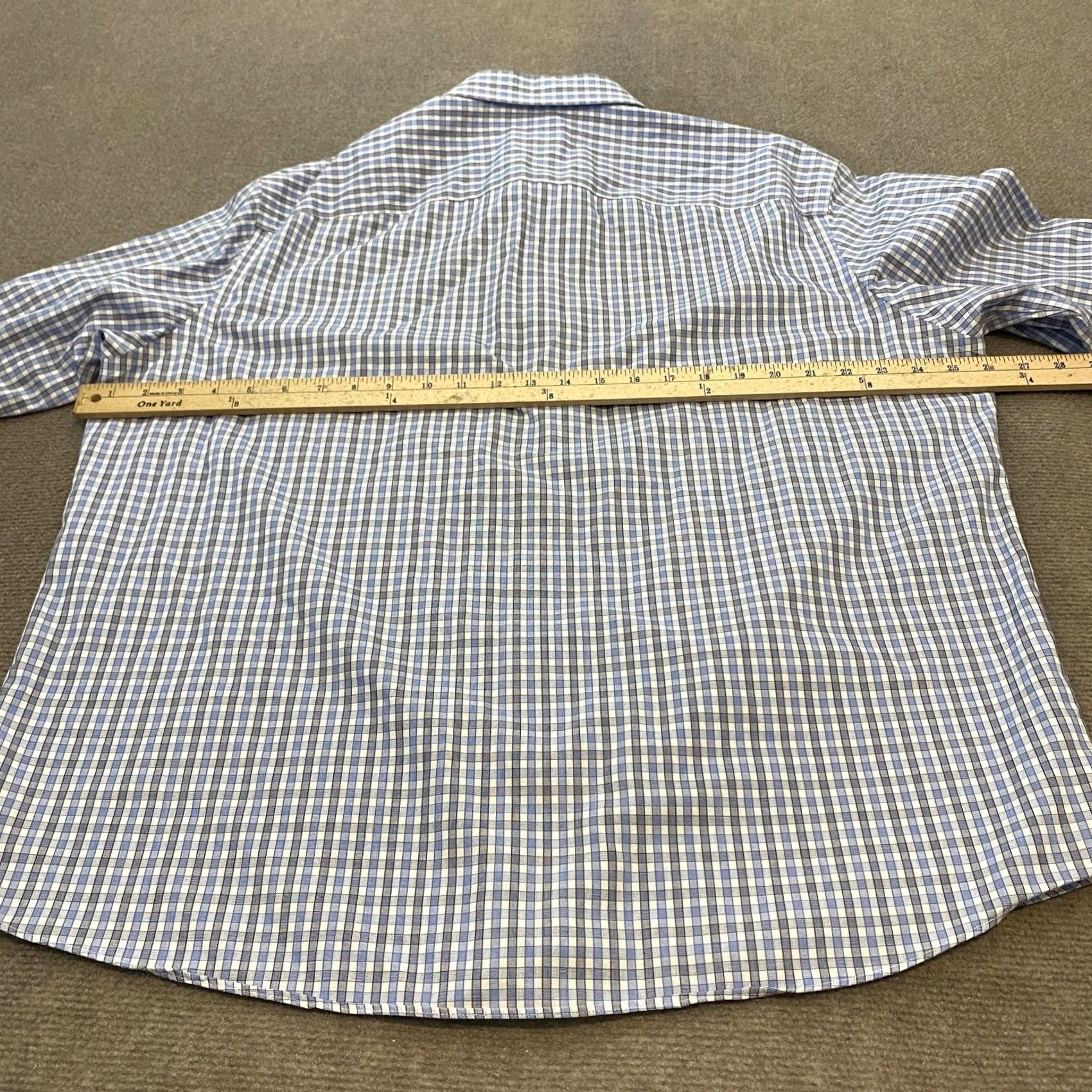 UNTUCKit UNTUCKit Shirt Mens 2XL Blue White Plaid Button-Down Wrinkle Free Cotton Casual Shirt Size US XXL / EU 58 / 5 - 6 Thumbnail