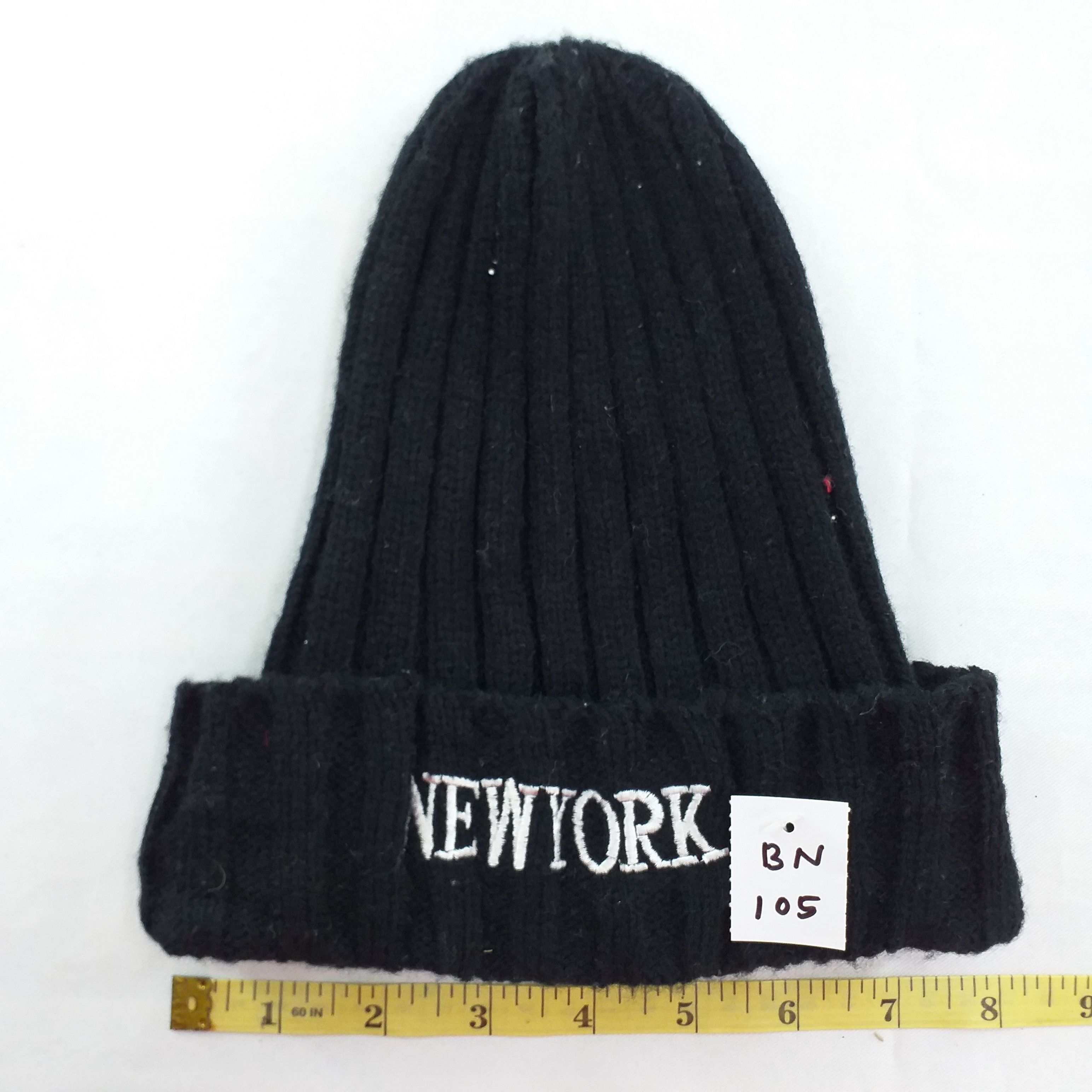 Japanese Brand New York Embroidery Spell Out Snow Cap Hat Beanie -BN105 Size ONE SIZE - 3 Thumbnail