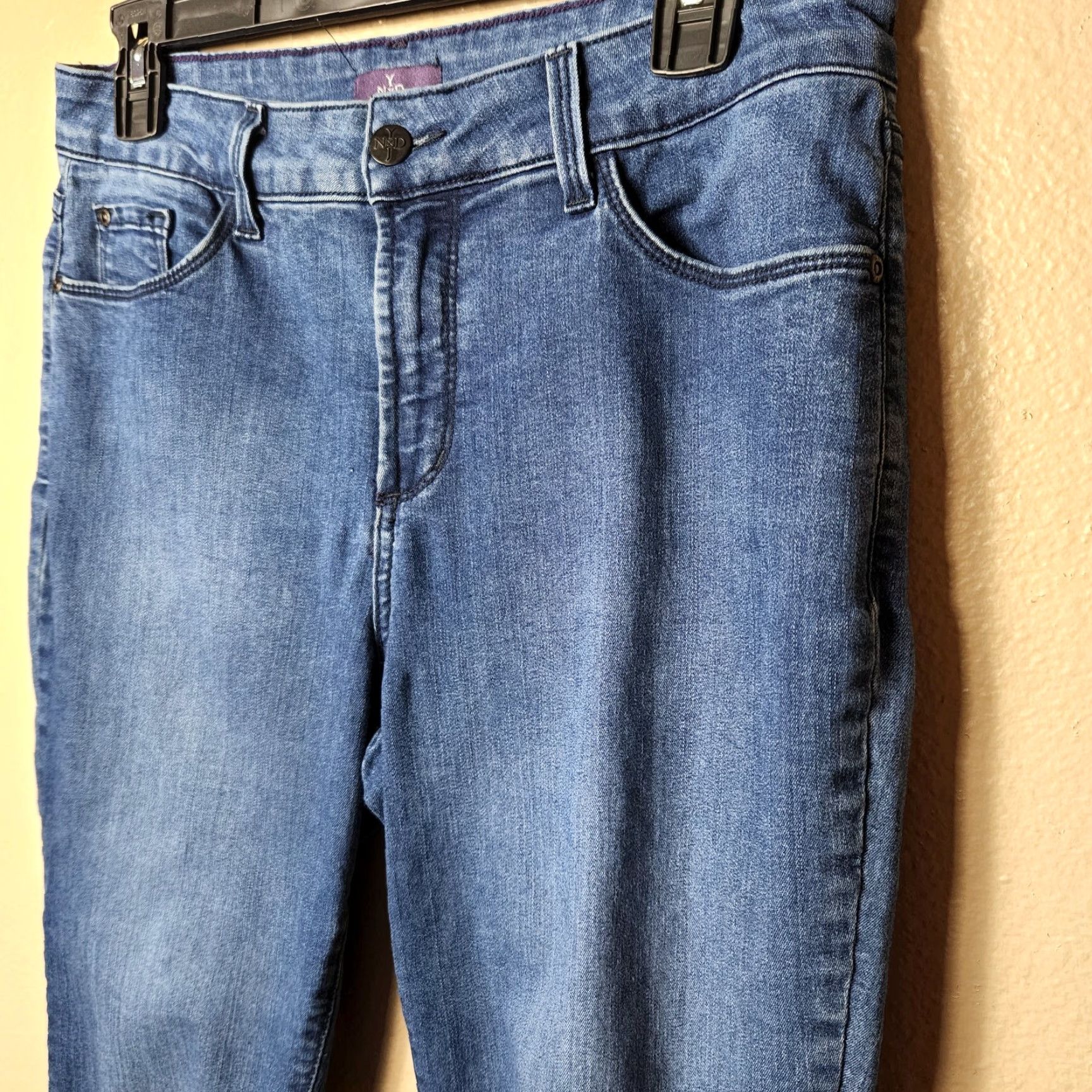 NYDJ VINTAGE NYDJ High Rise Skinny Straight Jeans-Size 8 Size 30" / US 8 / IT 44 - 3 Thumbnail