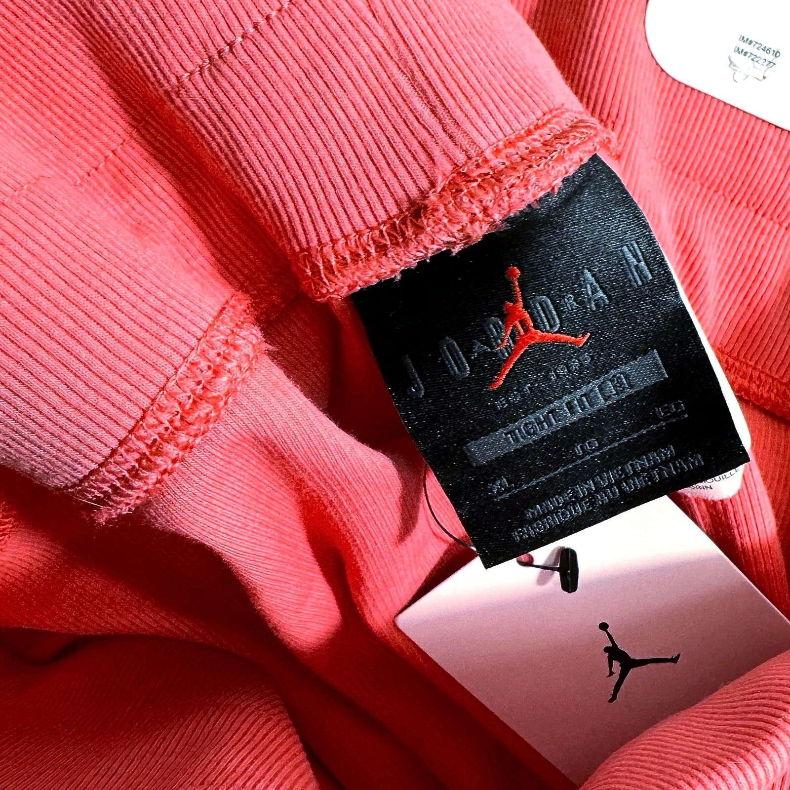 Jordan Brand •NWT• Air Jordan Womens Ribbed Pink (coral) Bike Shorts • XL Size 34" / US 12 / IT 48 - 9 Thumbnail