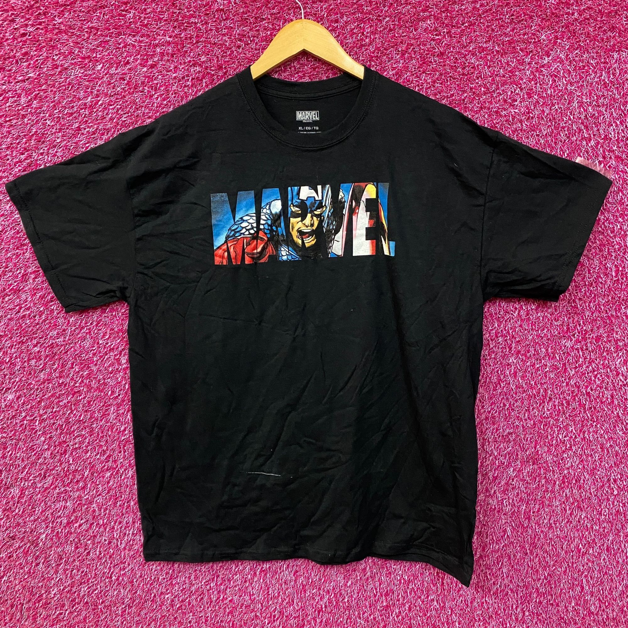 Marvel Comics Marvel Logo Captain America Steve Rogers Super Hero T-Shirt Size US XL / EU 56 / 4 - 1 Thumbnail
