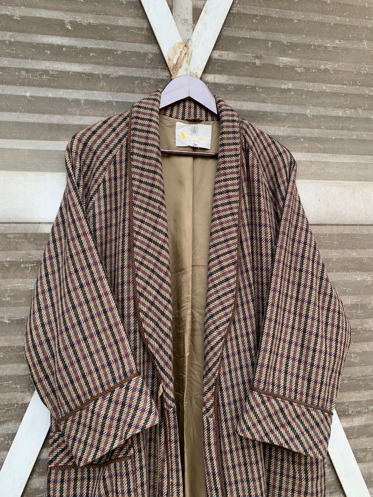 Aquascutum 👹Aquascutum Novacheck Double Breasted Long Coat Size US XL / EU 56 / 4 - 4 Thumbnail
