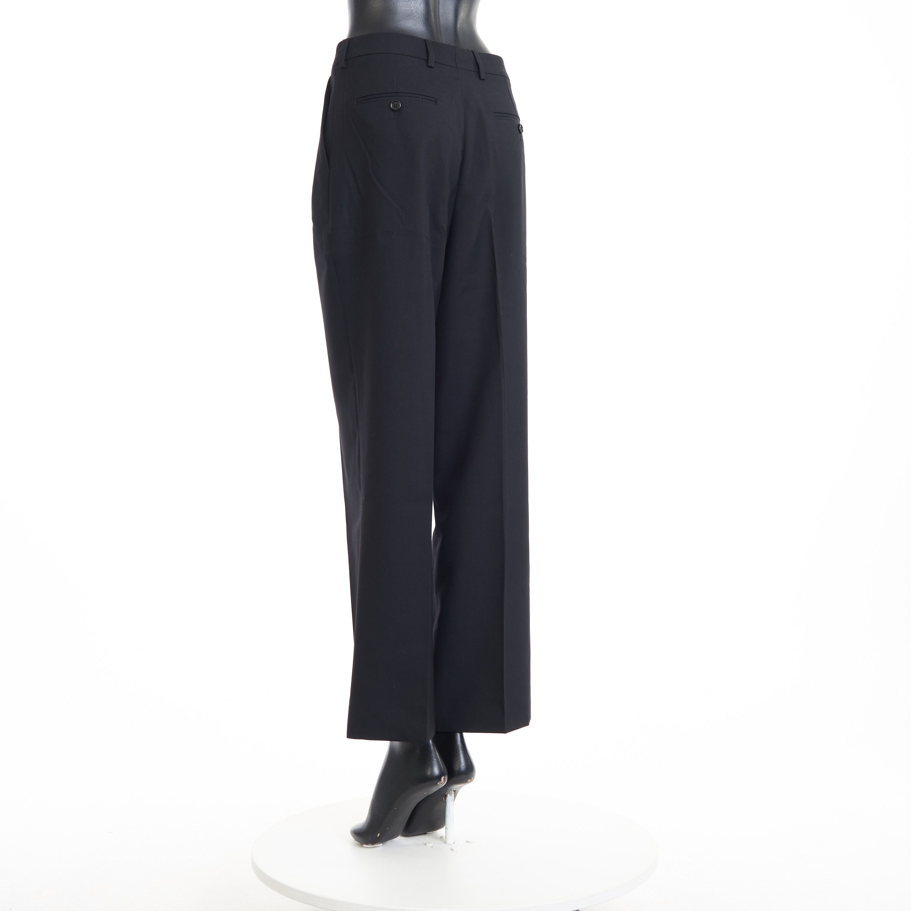 Celine Double-pleated High Waist Margaret Pants In Wool Gabardine Size 26" / US 2 / IT 38 - 4 Thumbnail