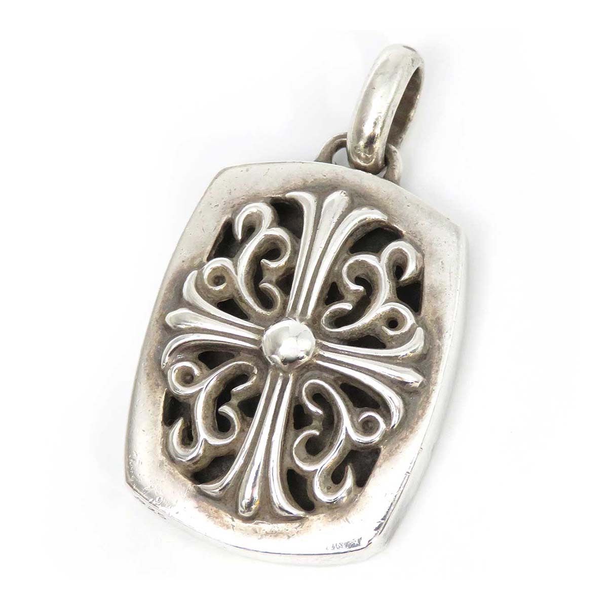 image of Chrome Hearts Keeper Pendant Top in Silver, Men's