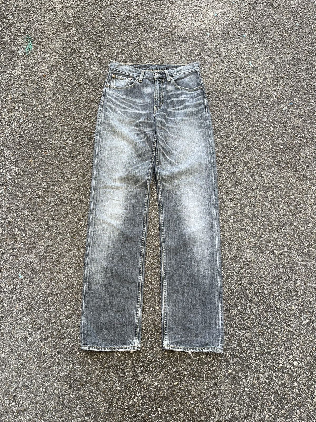 Levi's Vintage Levi’s 502 Black Faded Distressed Denim Jeans Pants Size US 29 - 1 Thumbnail