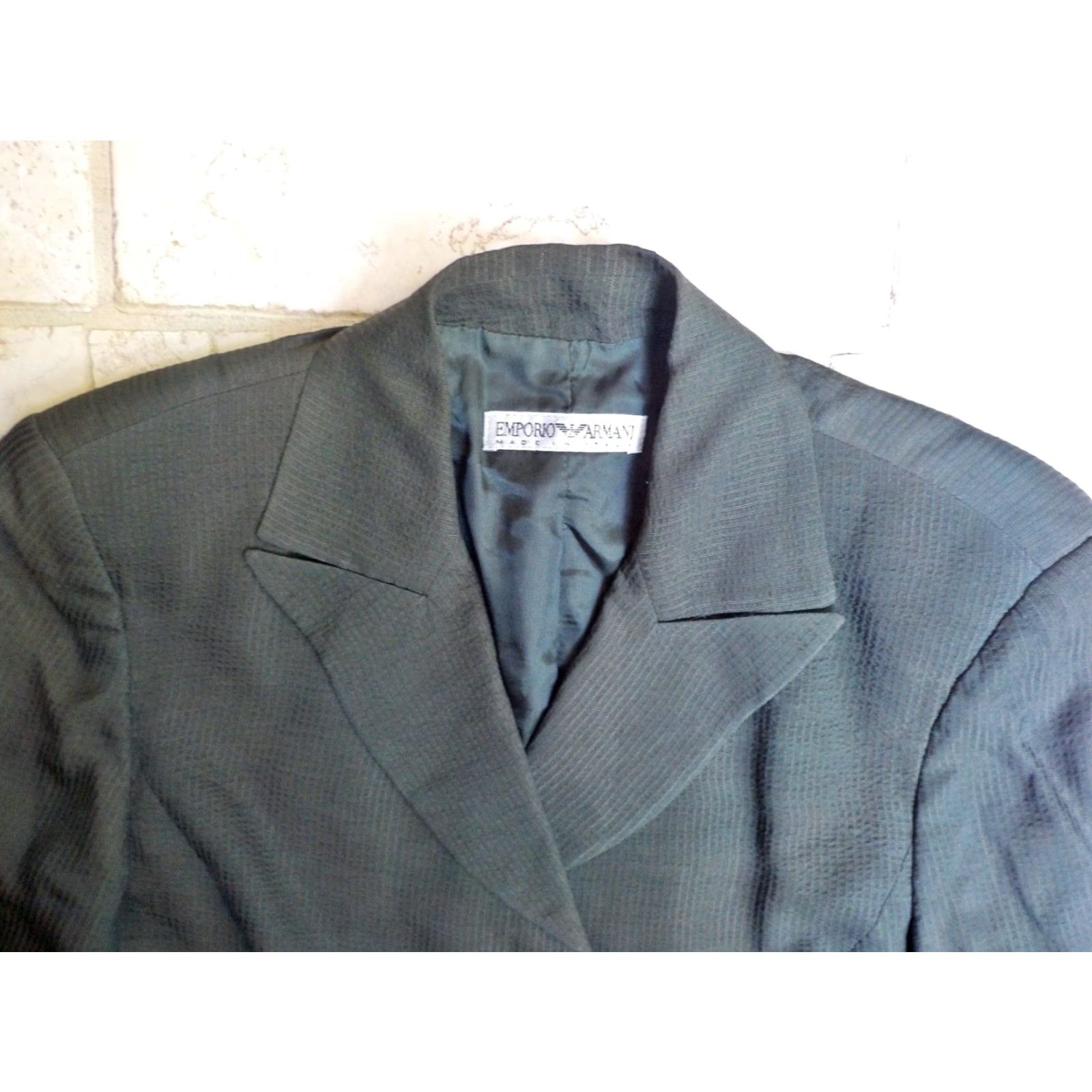 Emporio Armani Emporio Armani by Giorgio Armani Lightweight Rayon Blazer Gray Sz: 42 US: 6 Blazer Women Regular XS? (Note: original size info: Sz:42 US:6, Size: 6) Size M / US 6-8 / IT 42-44 - 3 Thumbnail
