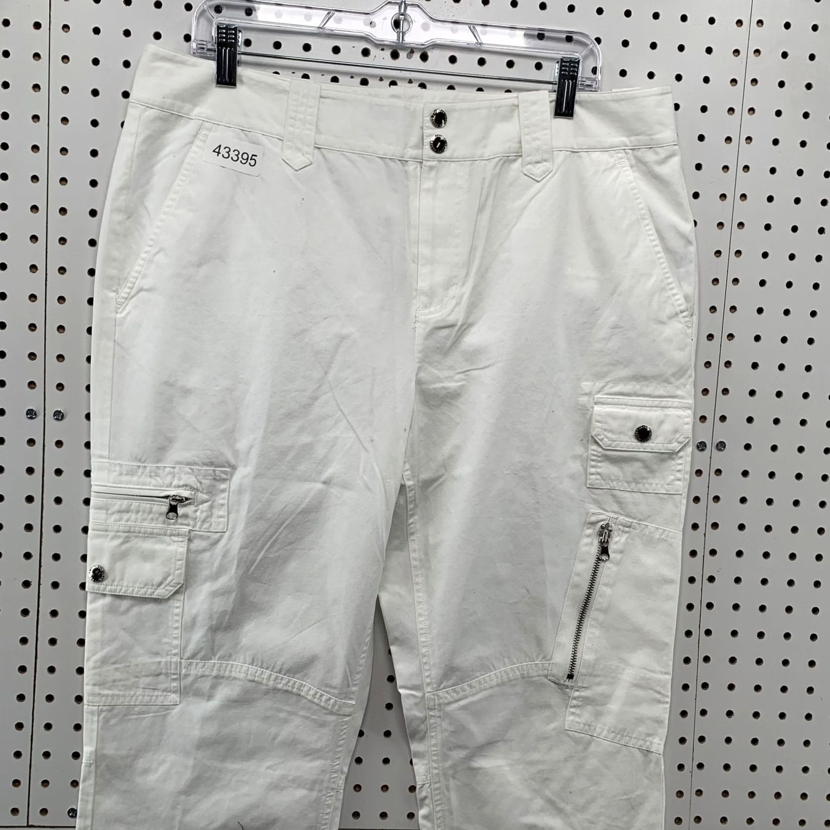 Ralph Lauren VINTAGE LRL Lauren Ralph Lauren Cargo Pants Womens Size 14 White Fits 36x31 Size 36" / US 14 / IT 50 - 2 Thumbnail