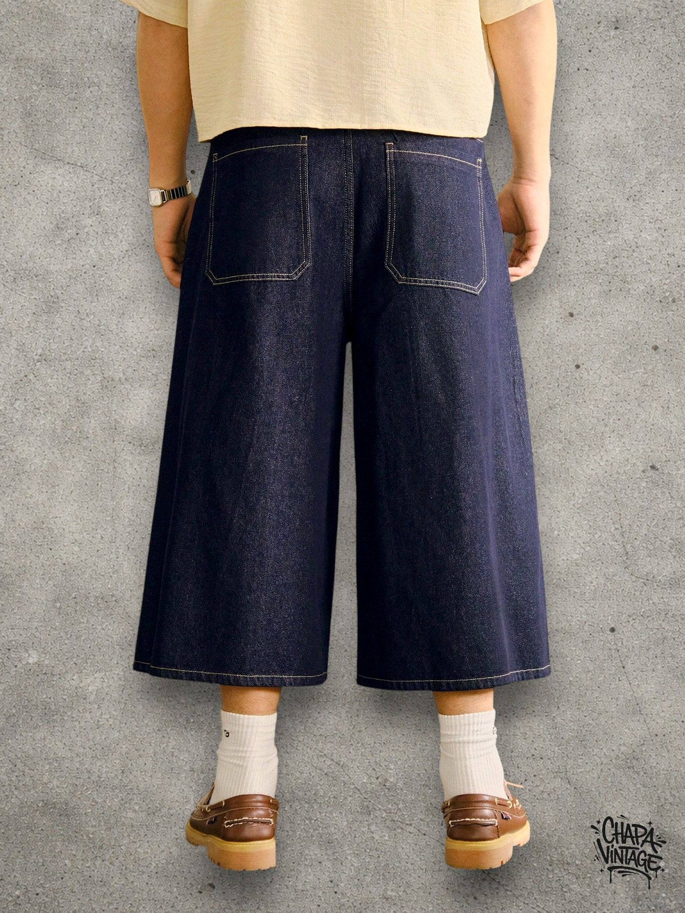 Vintage Denim Wide shorts Size US 32 / EU 48 - 4 Thumbnail
