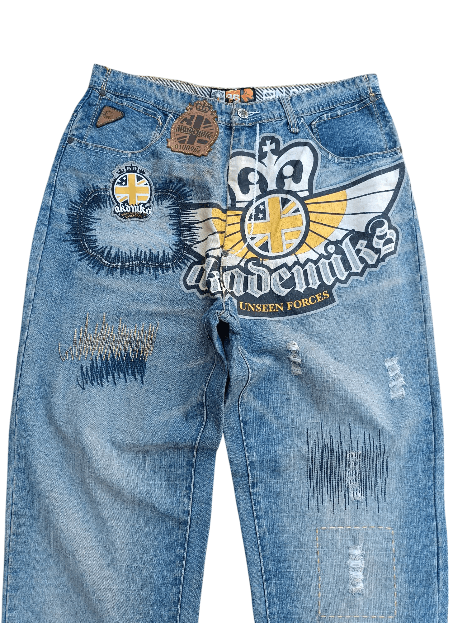 Akademiks Vintage Akademiks Loose Baggy Straight Leg Big Logo Jeans Size US 32 / EU 48 - 1 Thumbnail