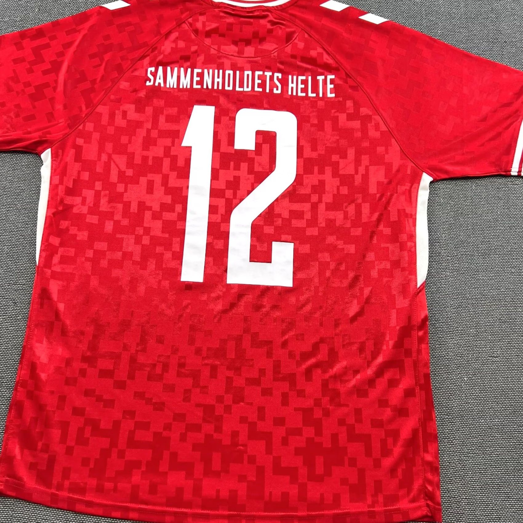 Hummel Hummel Denmark 2024-2025 Home Football Jersey Mens L Red Sport Shirt Sammenholdets Jersey Adult Large Mens Size US L / EU 52-54 / 3 - 3 Thumbnail