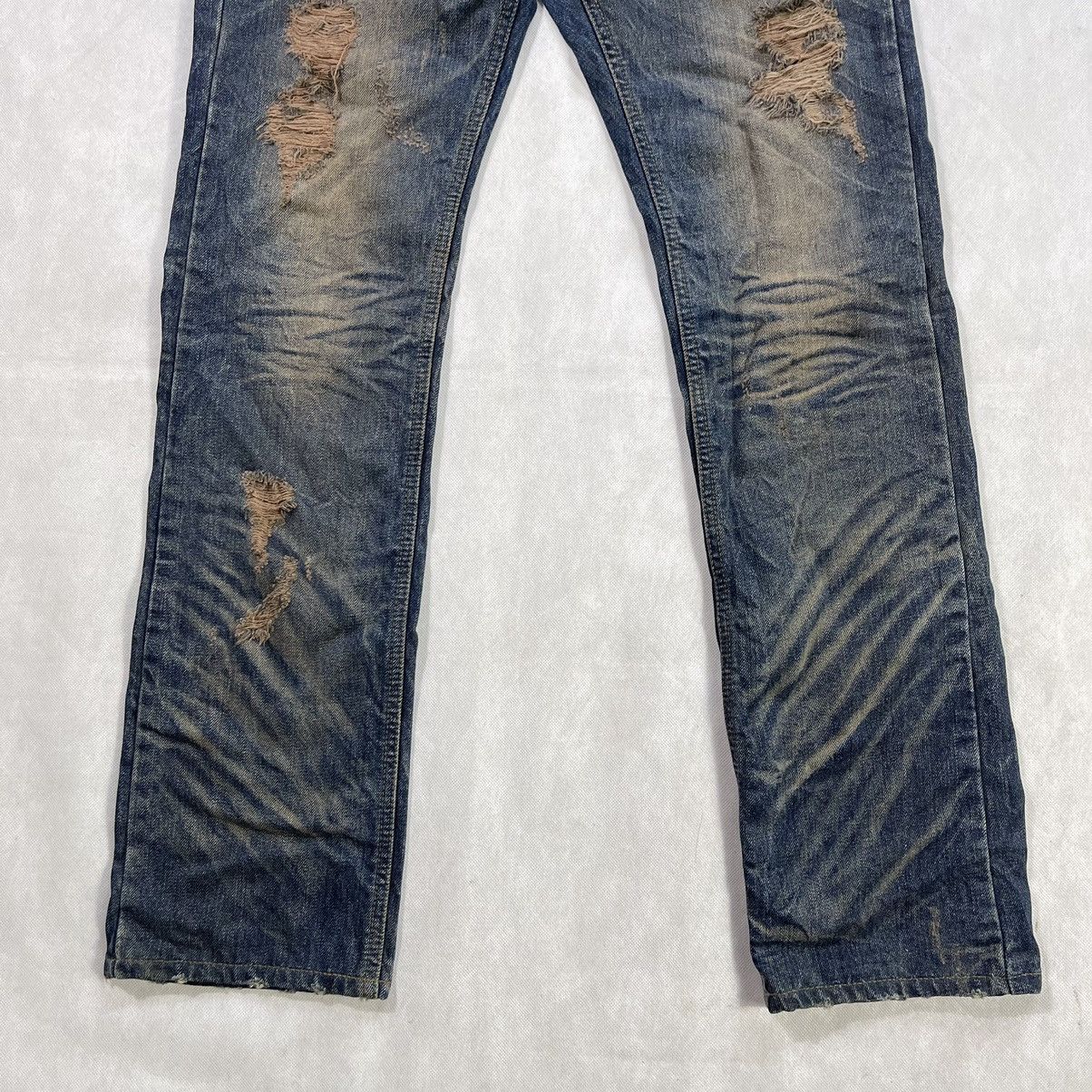 Japanese Brand DPSR Clawmarks Distressed Patchwork Patina Design Jeans Size US 32 / EU 48 - 4 Thumbnail