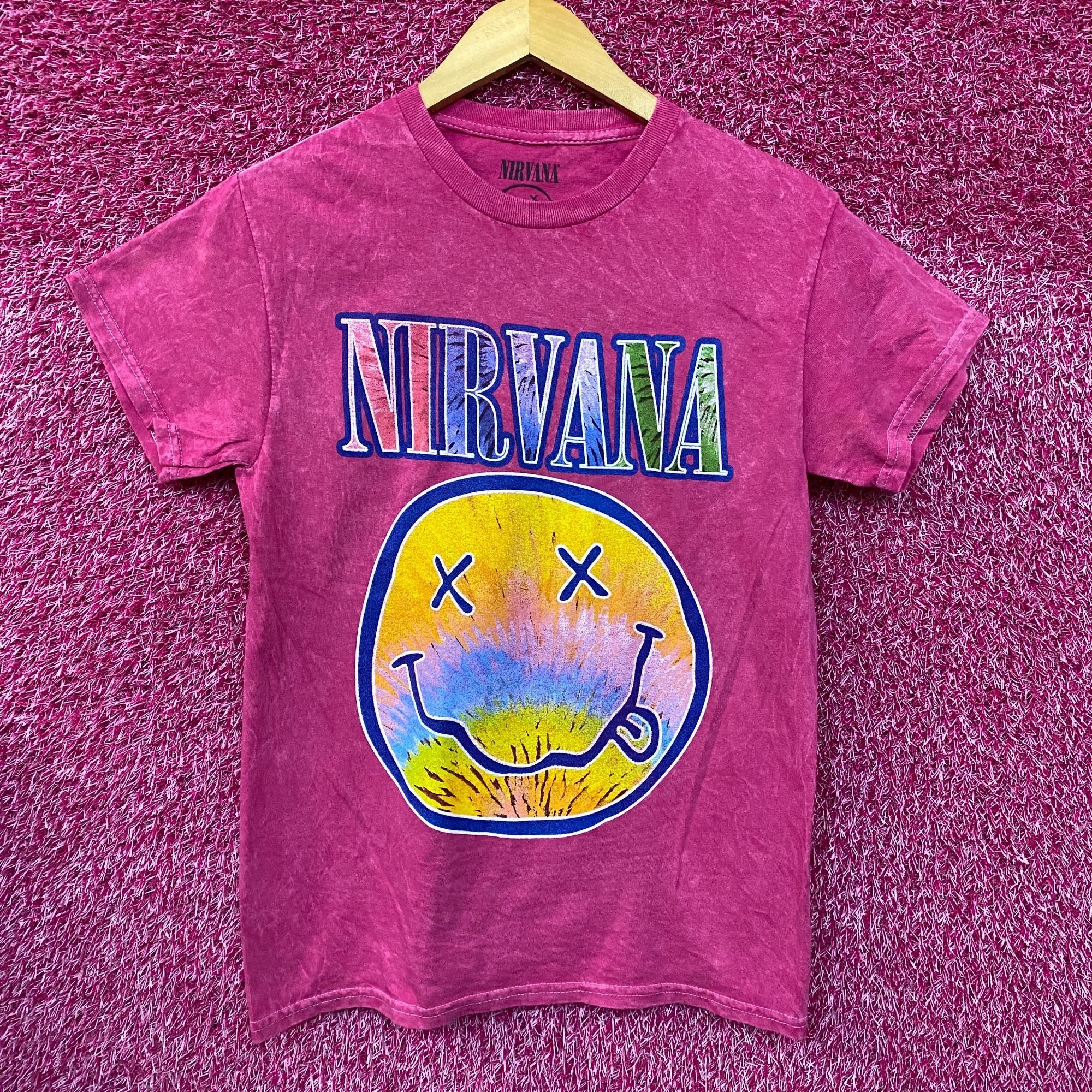 Nirvana Nirvana Nevermind Tour Watercolor Smiley Grunge Band Tee S Size US S / EU 44-46 / 1 - 1 Thumbnail
