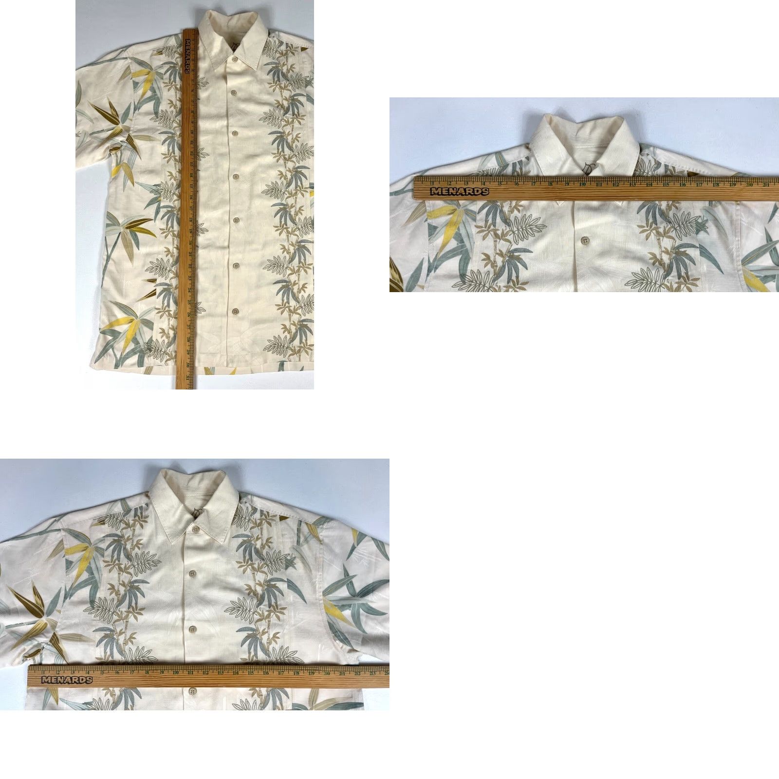 Tommy Bahama VINTAGE Tommy Bahama Shirt Men’s Short Sleeve Button-Up Silk Floral Sz M Beige Size US M / EU 48-50 / 2 - 8 Thumbnail