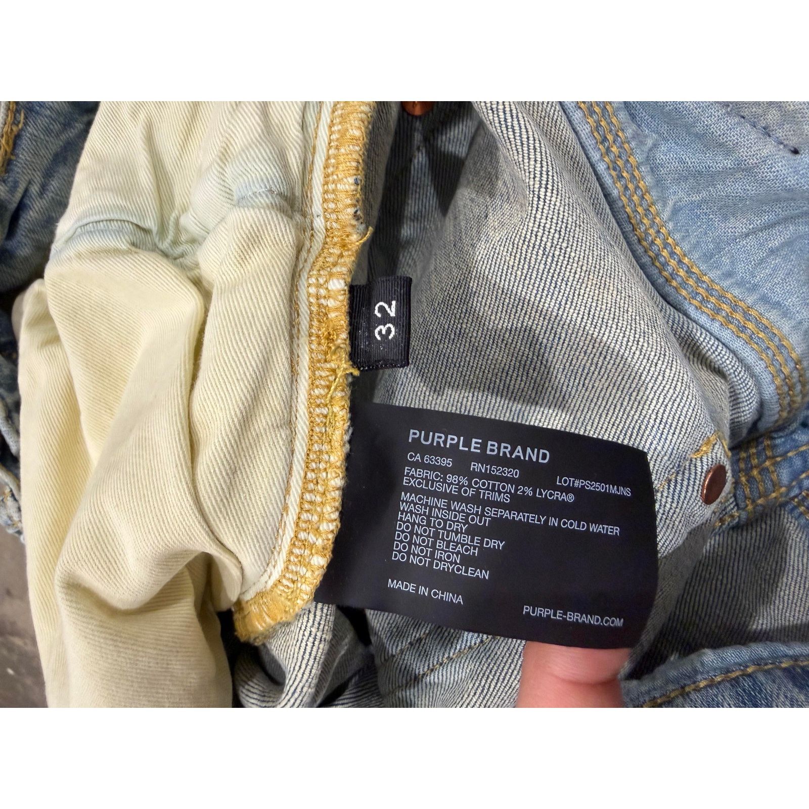 Purple Brand Purple Brand Light Wash Rip Jeans Size US 32 / EU 48 - 7 Thumbnail