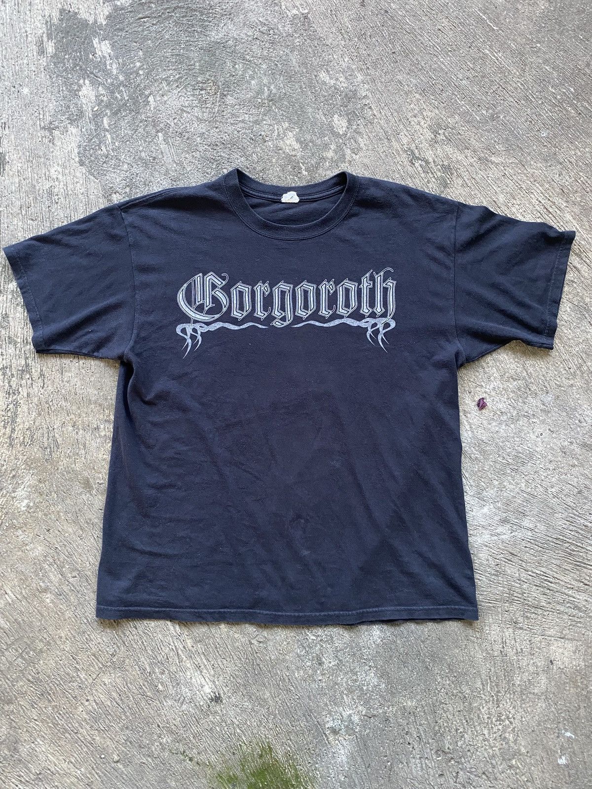 Band Tees Rare Vintage Gorgoroth 1997 Under The Sign Black Metal Tee Size US XL / EU 56 / 4 - 1 Thumbnail