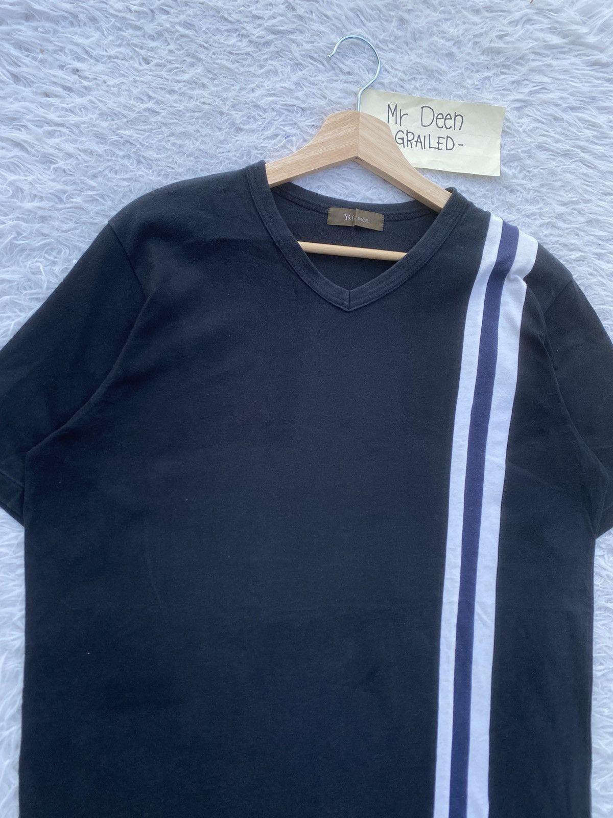 Yohji Yamamoto Vintage 80's - 90's Y's for Men Three Stripes T-Shirts Size US M / EU 48-50 / 2 - 6 Thumbnail