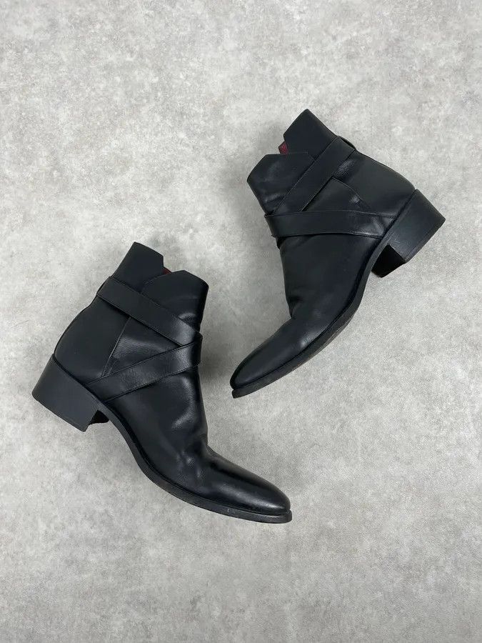 Yves Saint Laurent 2000s Yves Saint Laurent Black Leather Boots Size US 7 / EU 40 - 3 Thumbnail
