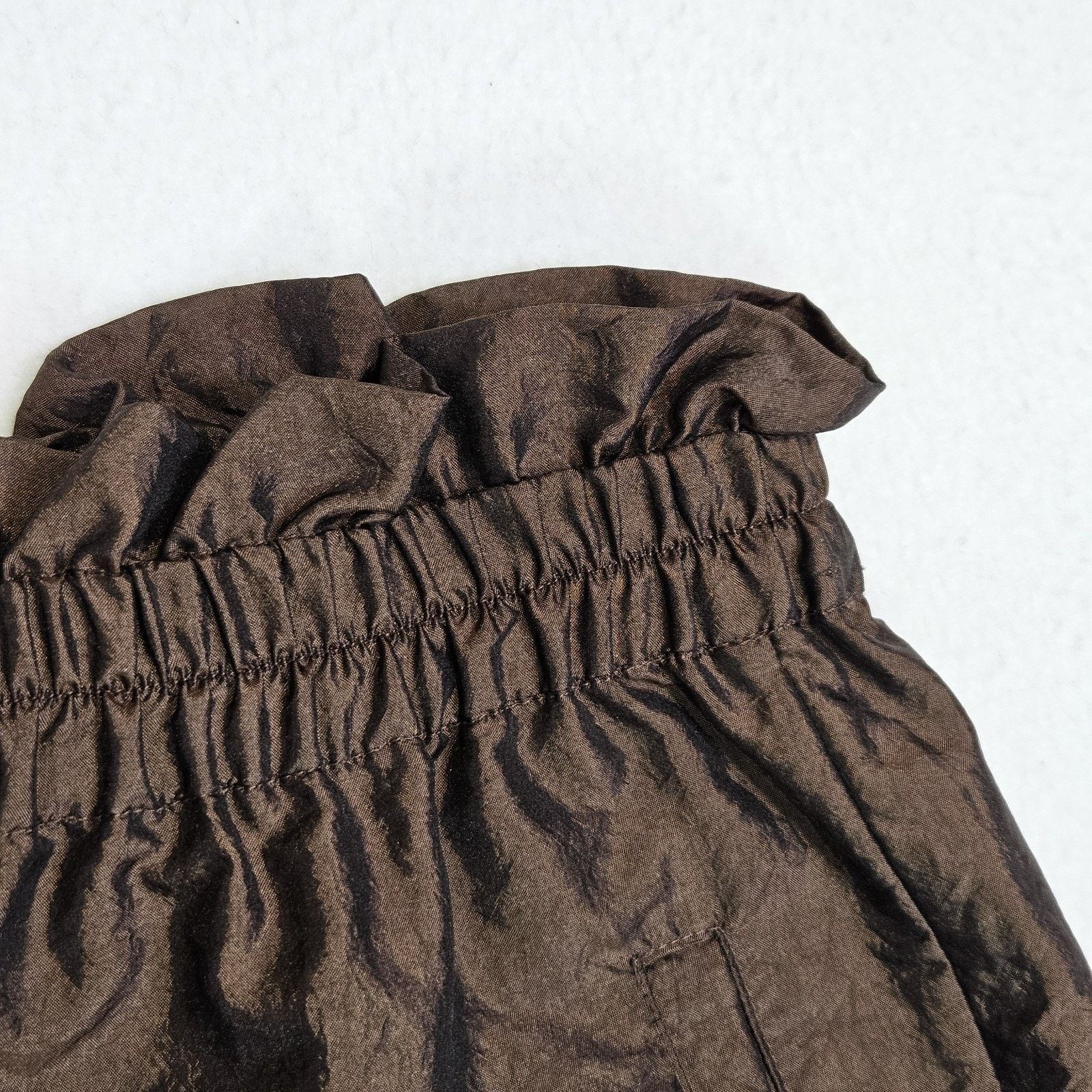 Tibi TIBI Crispy Nylon Felix Jogger Metallic Brown Oversize Baggy Size 27" / US 4 / IT 40 - 10 Thumbnail
