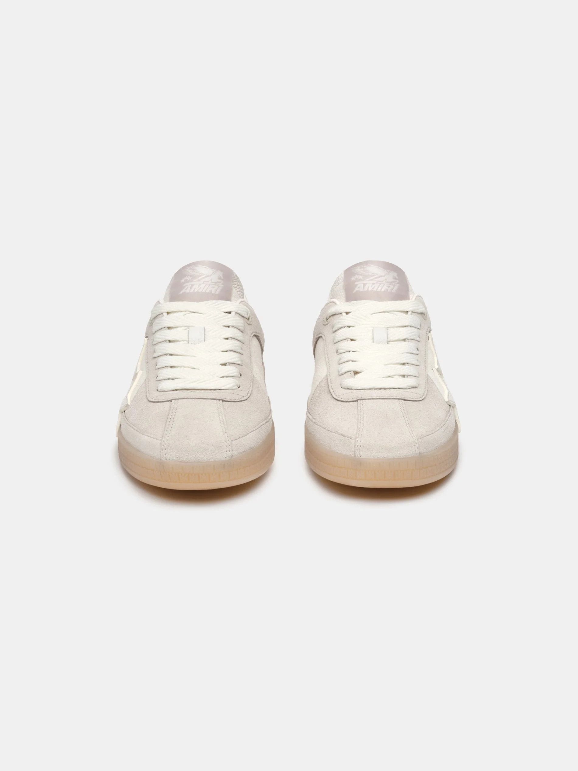 Amiri os11x1225 Pacific Bones Leather Sneakers in Off White/Beige Size US 12 / EU 45 - 3 Thumbnail