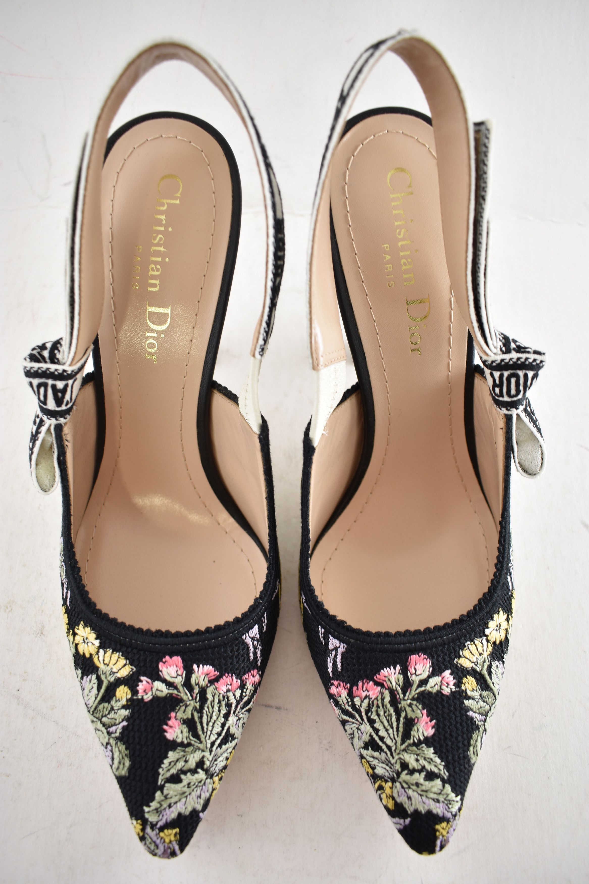 Dior Dior J'adior Chardons Floral Slingback Pump Sandal Heel 38 Size US 8 / IT 38 - 11 Thumbnail