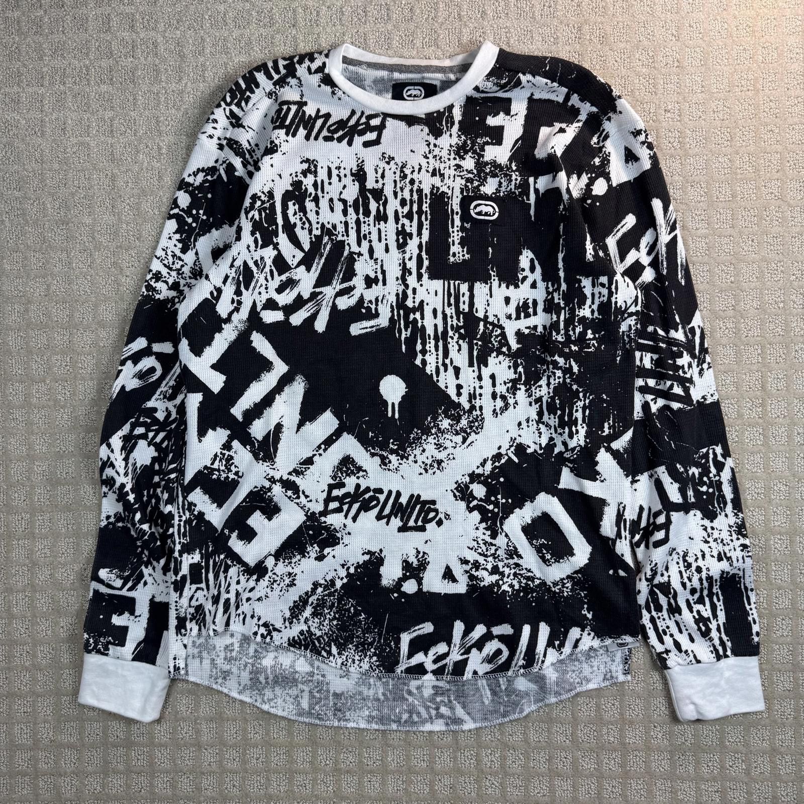 Ecko Unltd. Vintage Ecko Unltd Graffiti All Over Thermal Shirt M Size US M / EU 48-50 / 2 - 1 Thumbnail