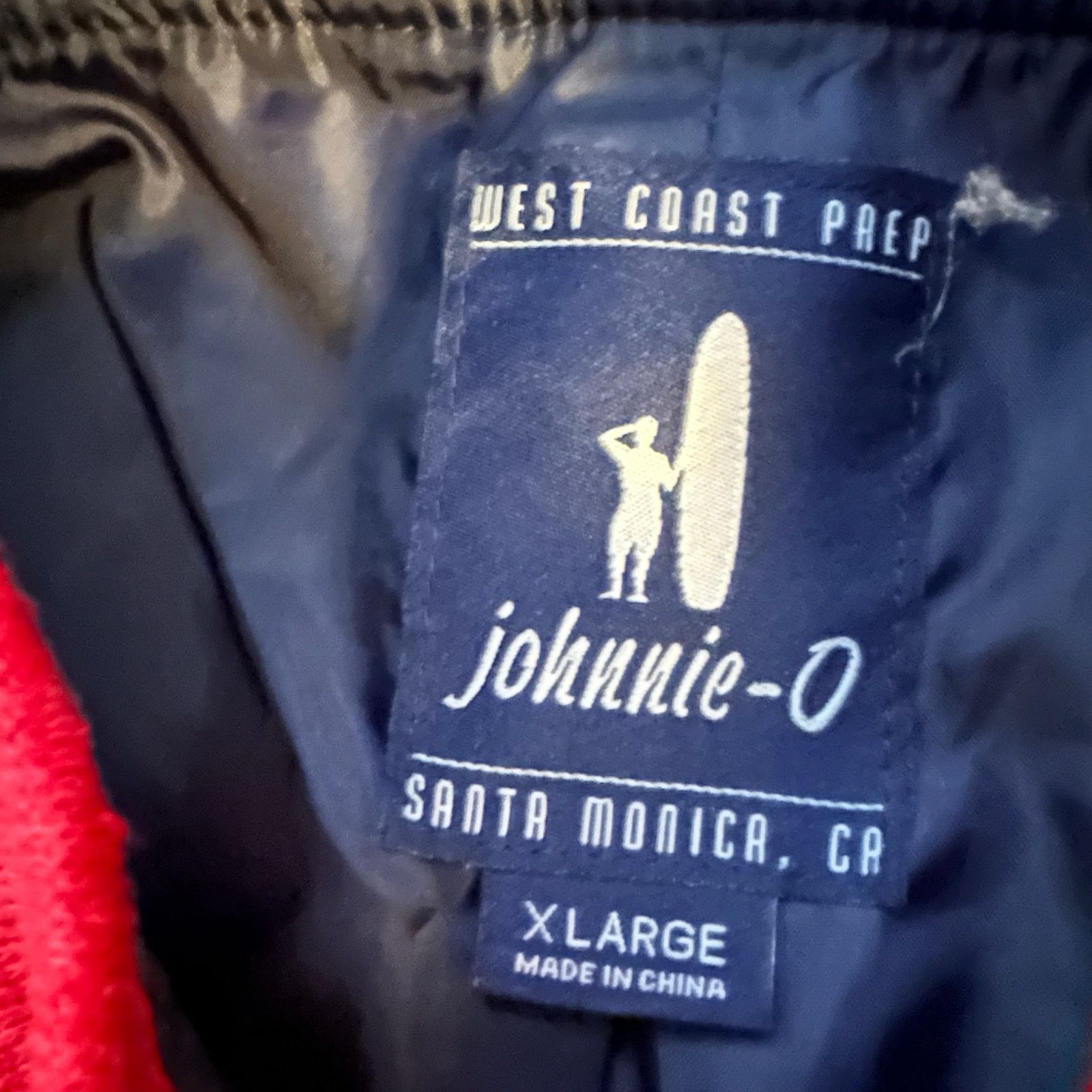 johnnie-O Johnnie-O XL Jacket Red Coastal Fleece Lined Zip Pockets Size US XL / EU 56 / 4 - 3 Thumbnail