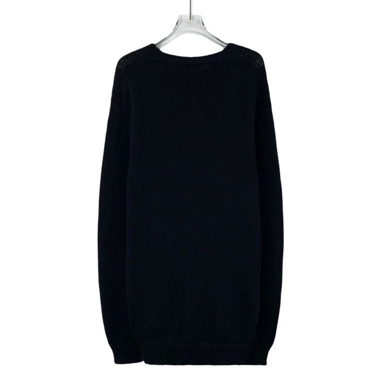 Fendi FENDI Black logo letter inlaid crewneck long-sleeve knit s Size US M / EU 48-50 / 2 - 2 Thumbnail