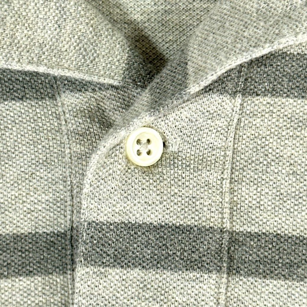 Polo Ralph Lauren VINTAGE Polo Ralph Lauren Polo Shirt Adult LARGE Gray Stripe Monochrome 90s Polo Ralph Lauren Logo Short Sleeve Casual Mens Size US L / EU 52-54 / 3 - 6 Thumbnail