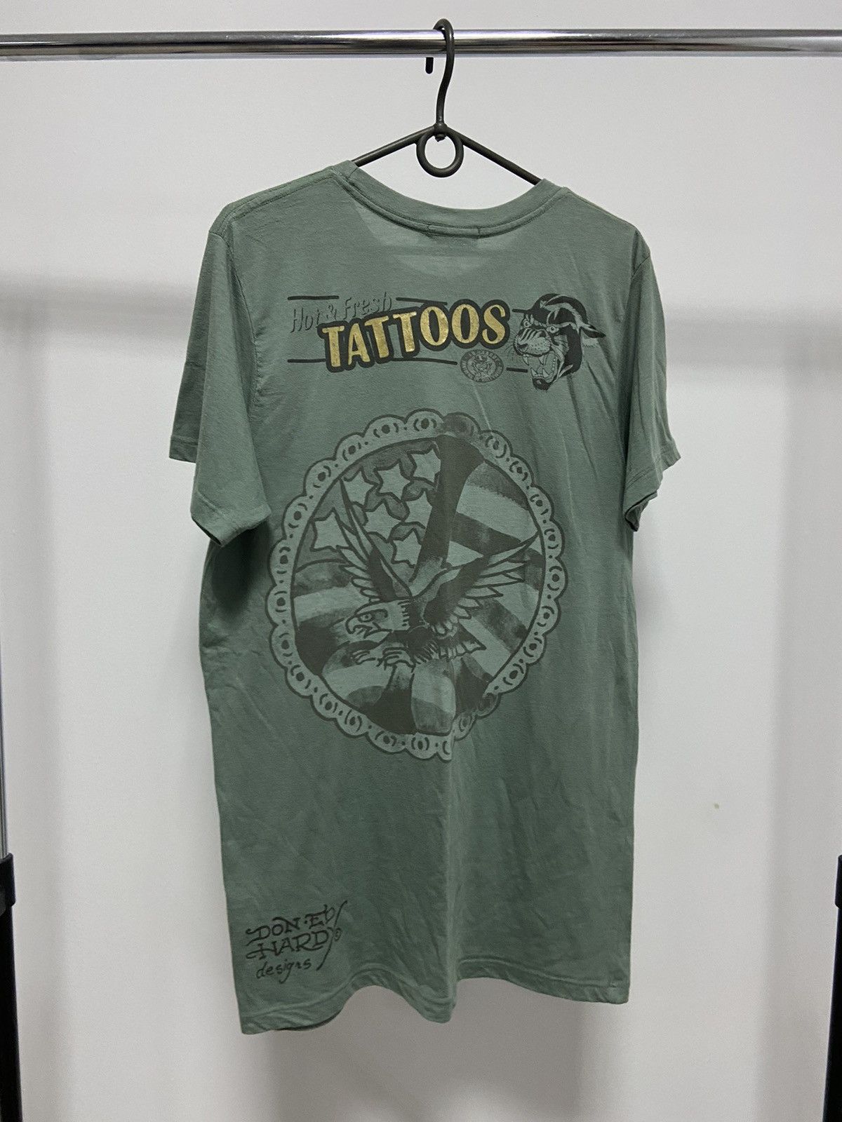 Ed Hardy × Vintage Ed Hardy T Shirt Vintage Big Logo Tattoos Pantera Size US XL / EU 56 / 4 - 2 Thumbnail